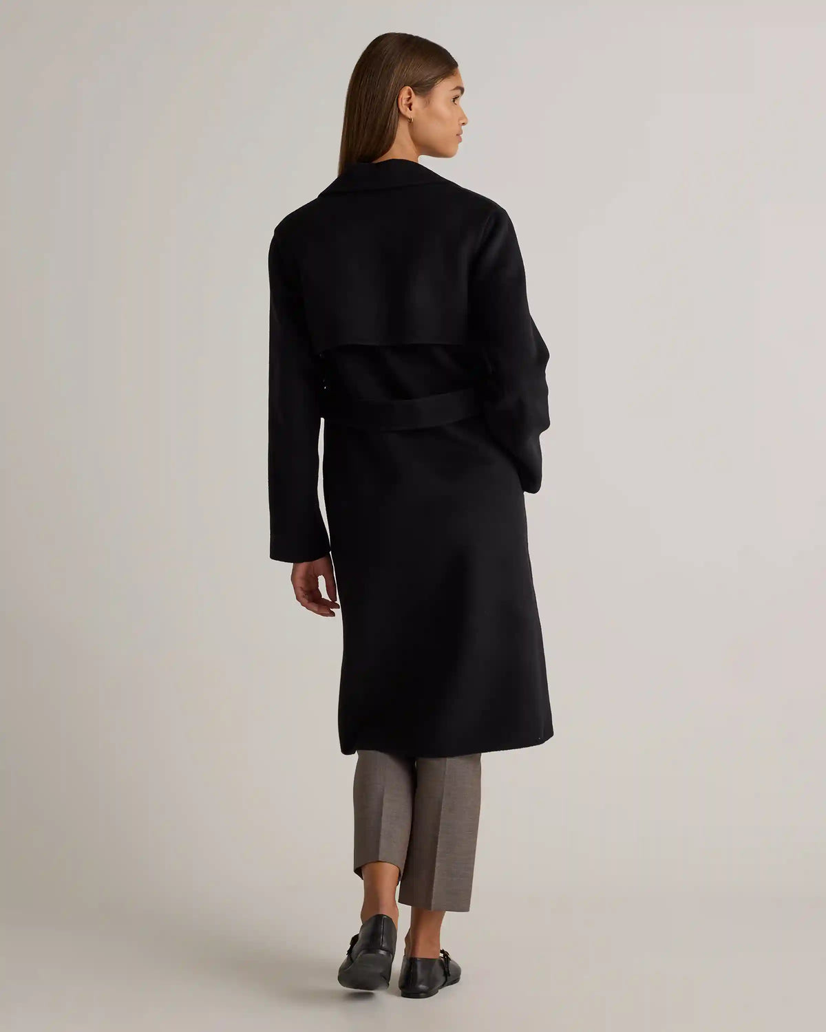 Double-Faced Merino Wool Trench Coat