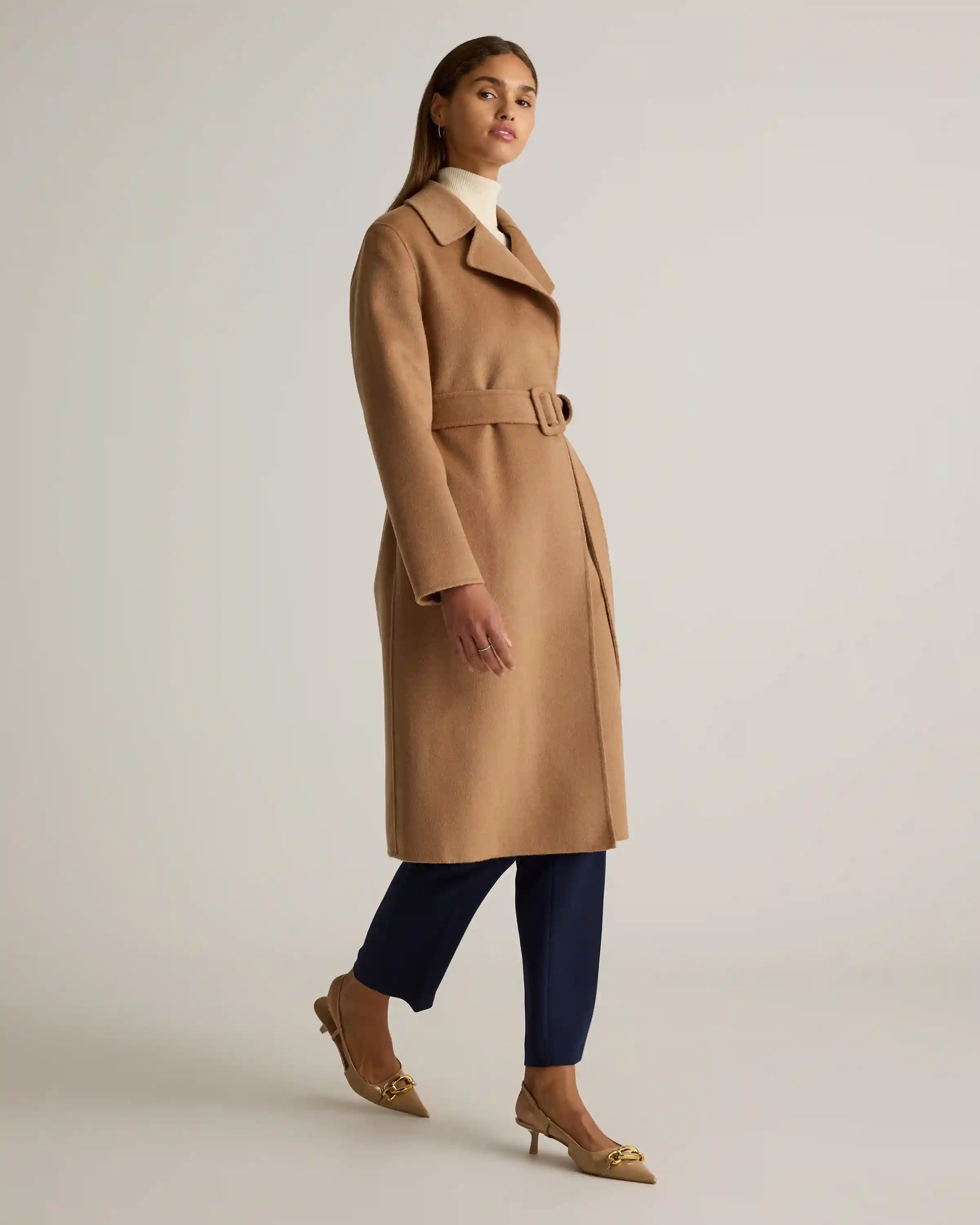 Double-Faced Merino Wool Trench Coat