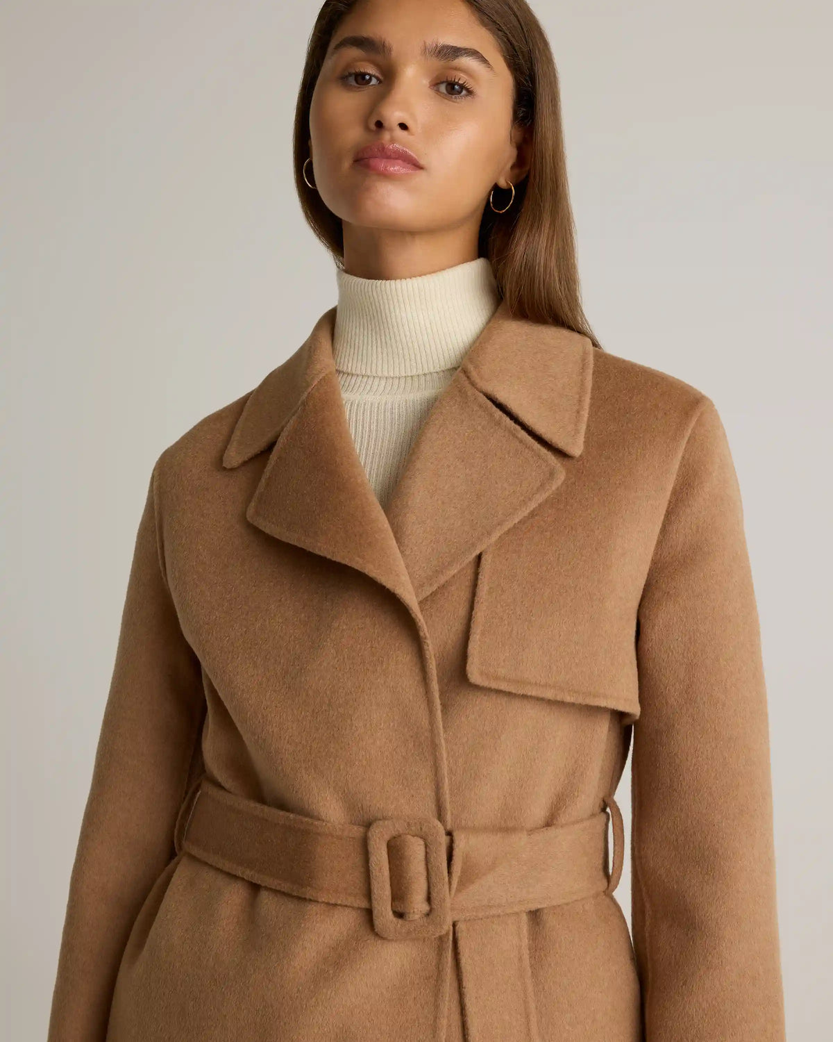 Double-Faced Merino Wool Trench Coat