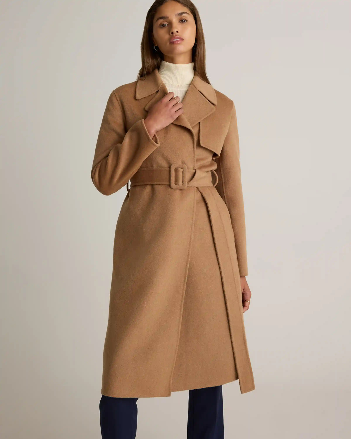Double-Faced Merino Wool Trench Coat