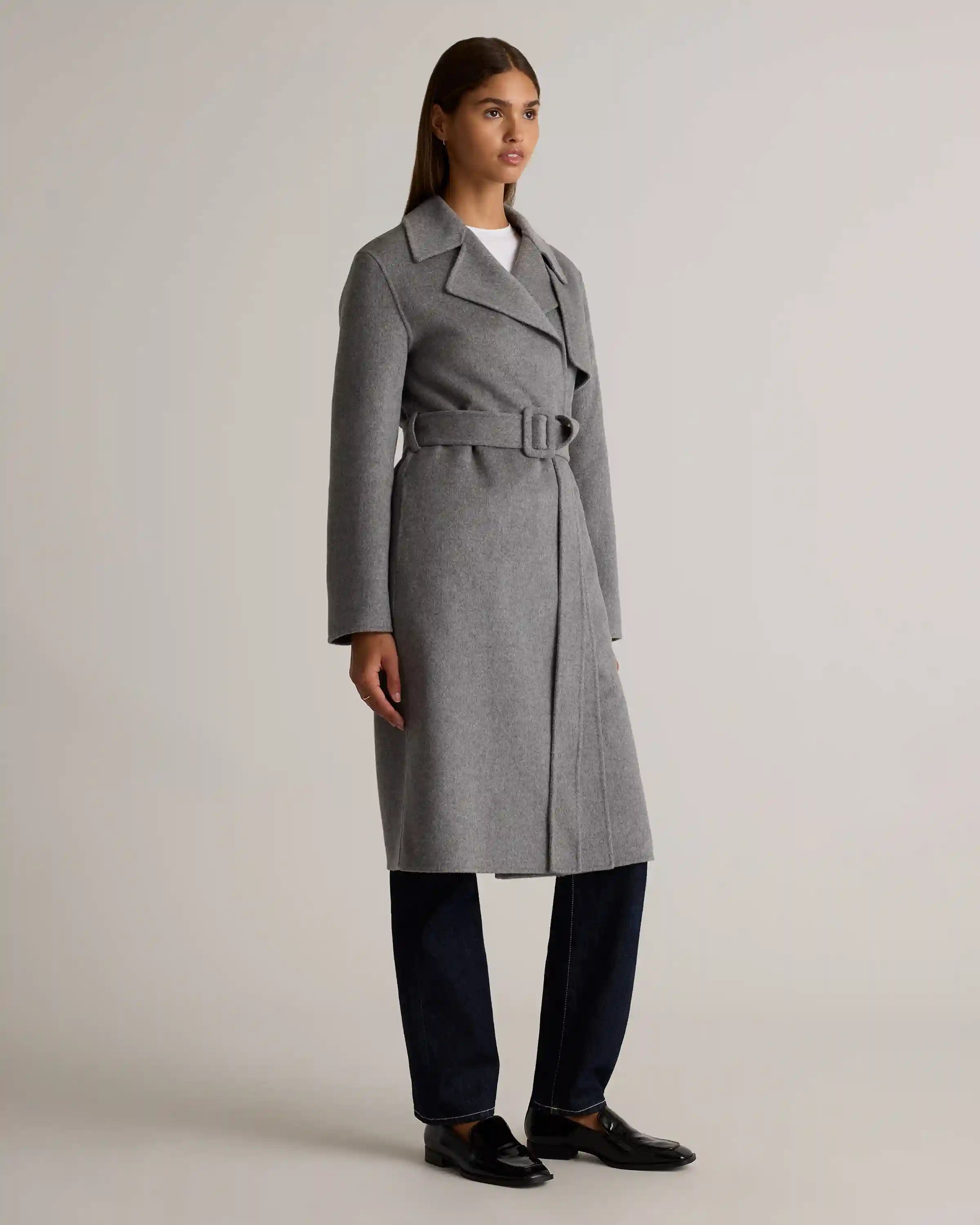 Double-Faced Merino Wool Trench Coat