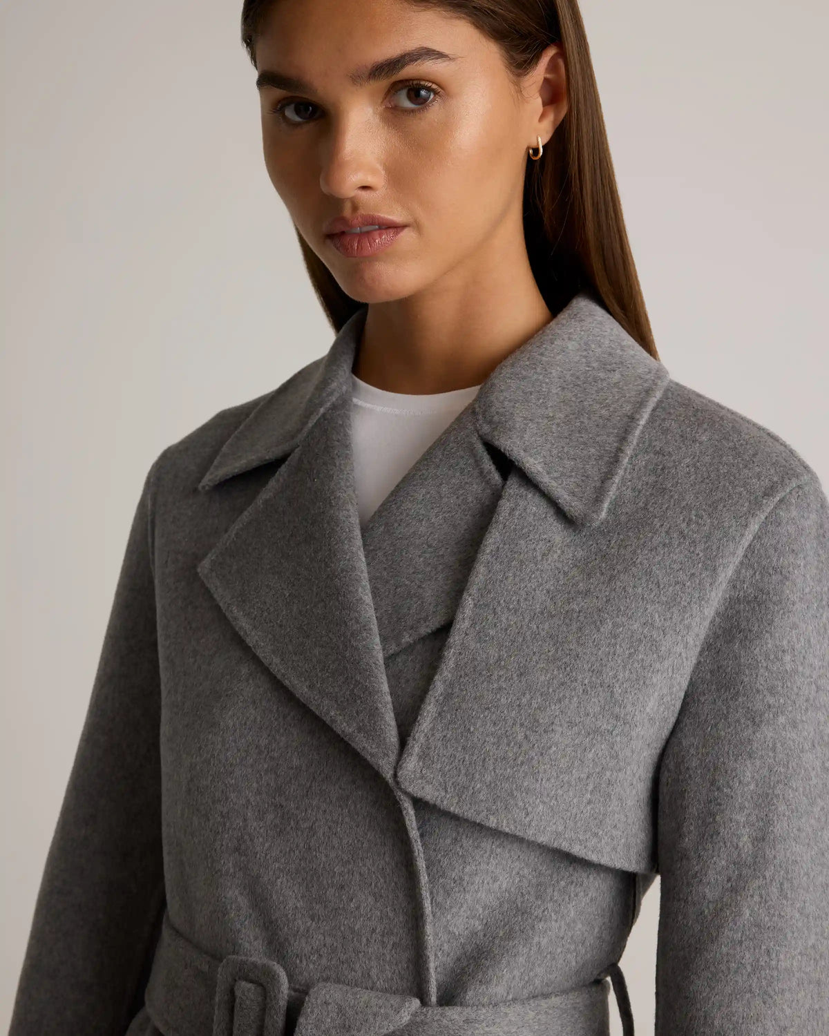 Double-Faced Merino Wool Trench Coat