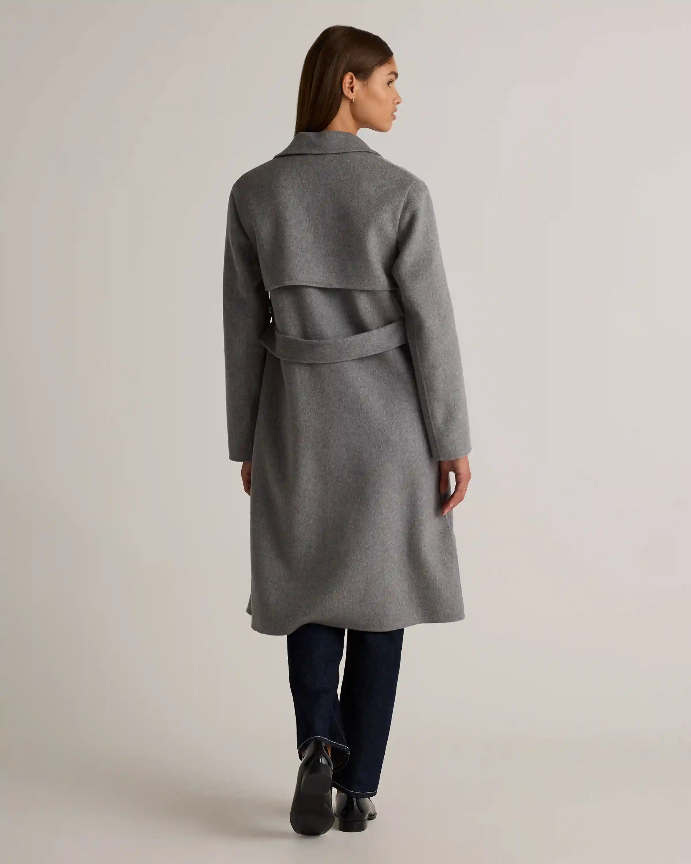 Double-Faced Merino Wool Trench Coat