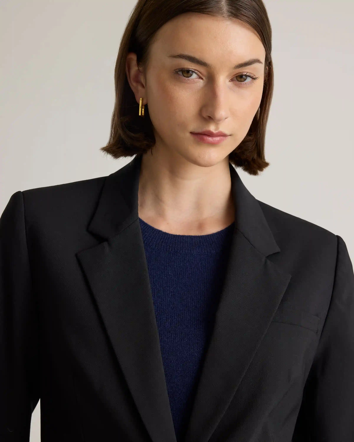 Italian Wool Long Blazer