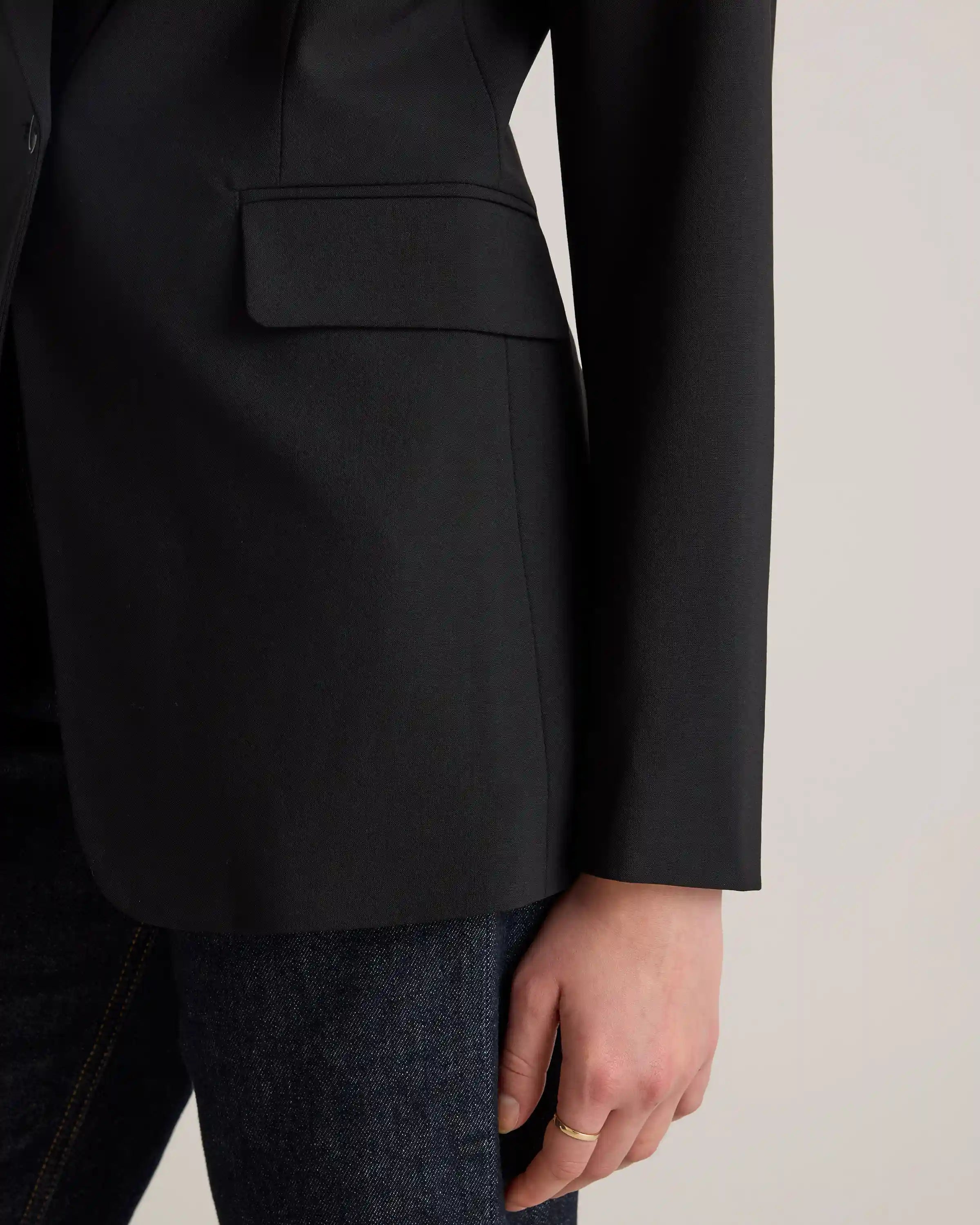 Italian Wool Long Blazer