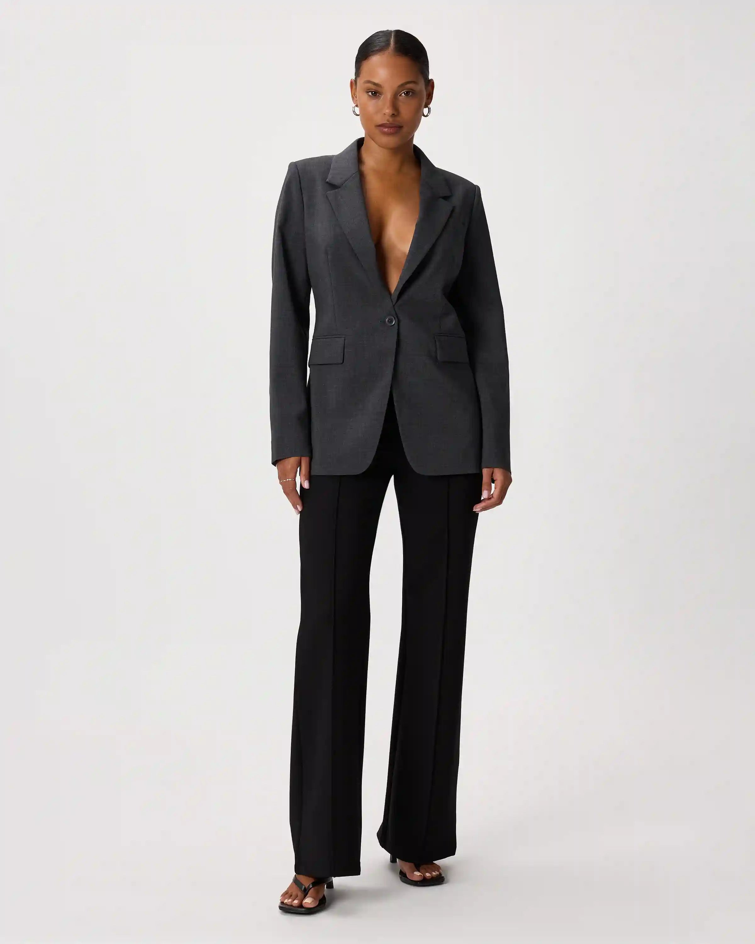 Italian Wool Long Blazer