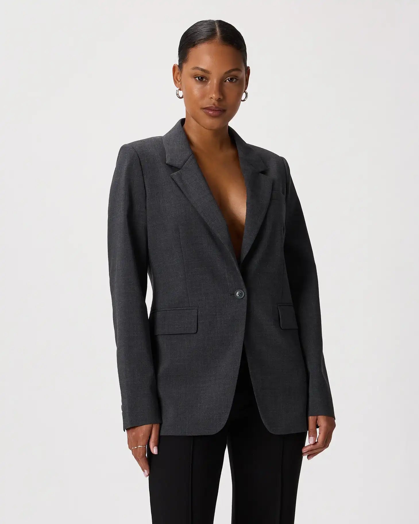 Italian Wool Long Blazer