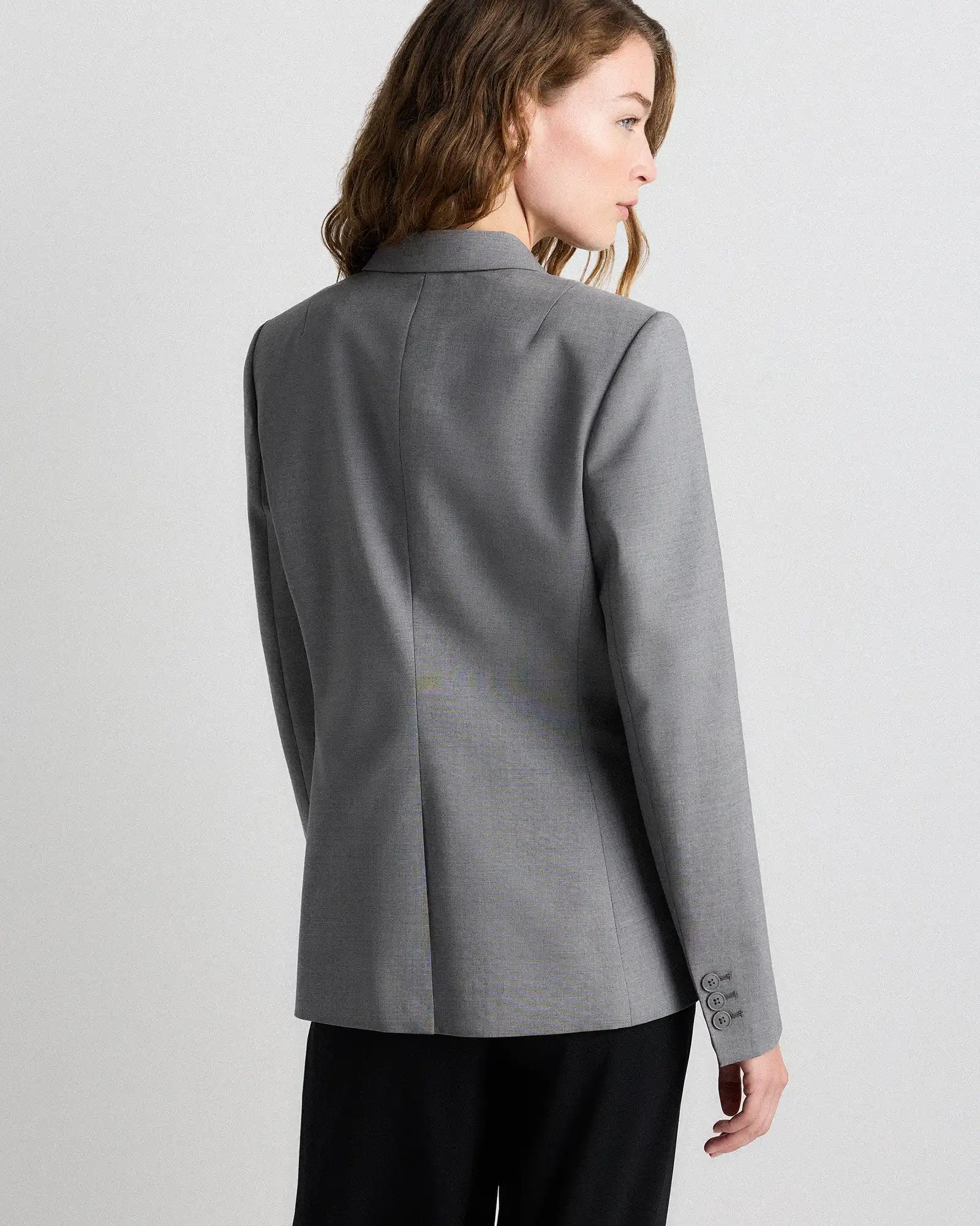 Italian Wool Long Blazer