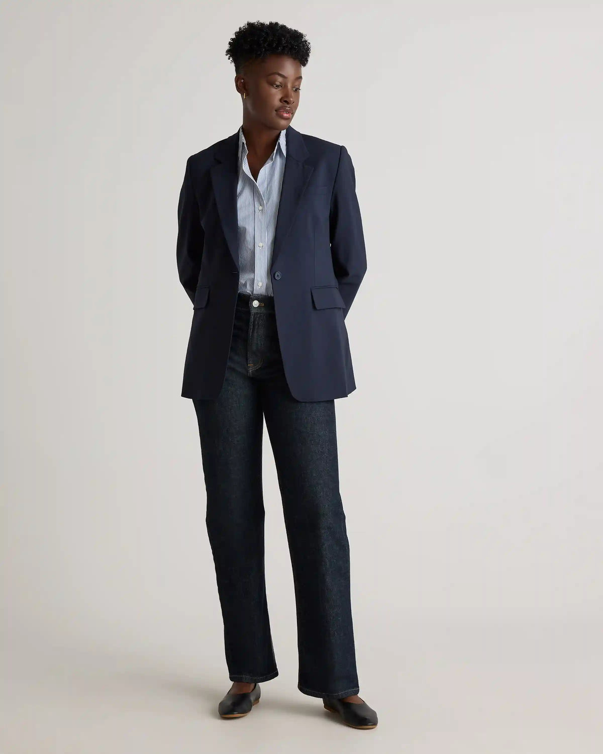 Italian Wool Long Blazer