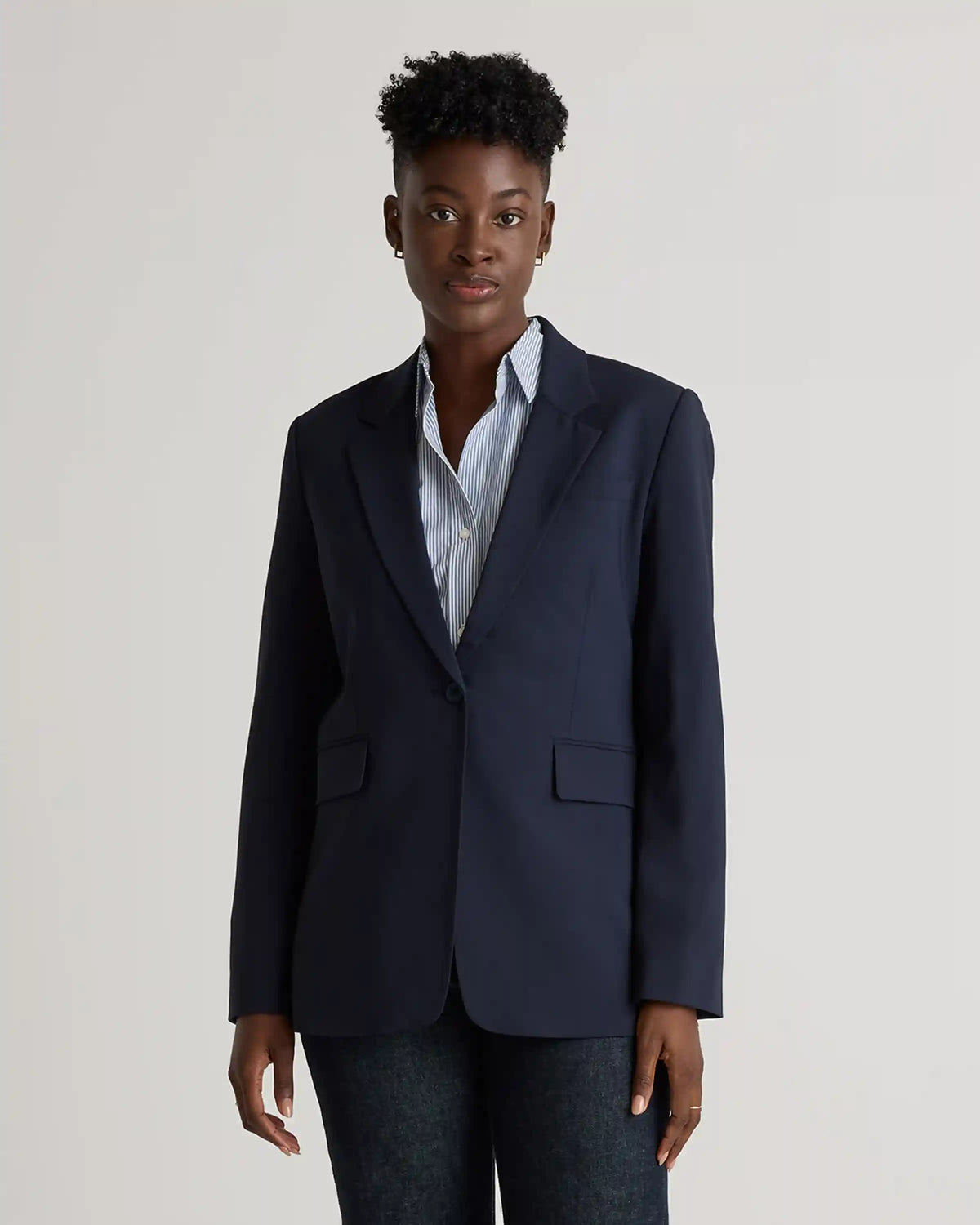 Italian Wool Long Blazer