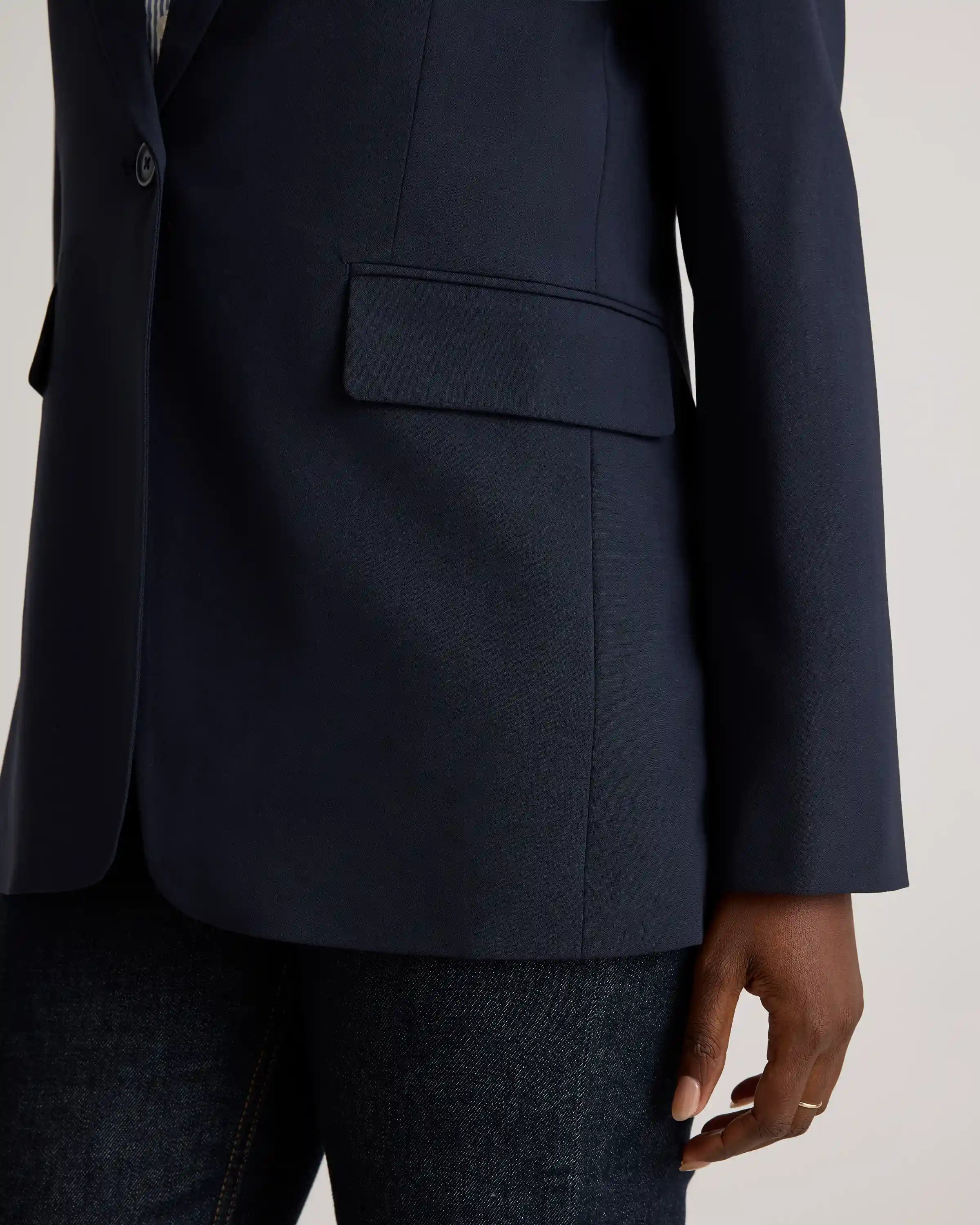 Italian Wool Long Blazer