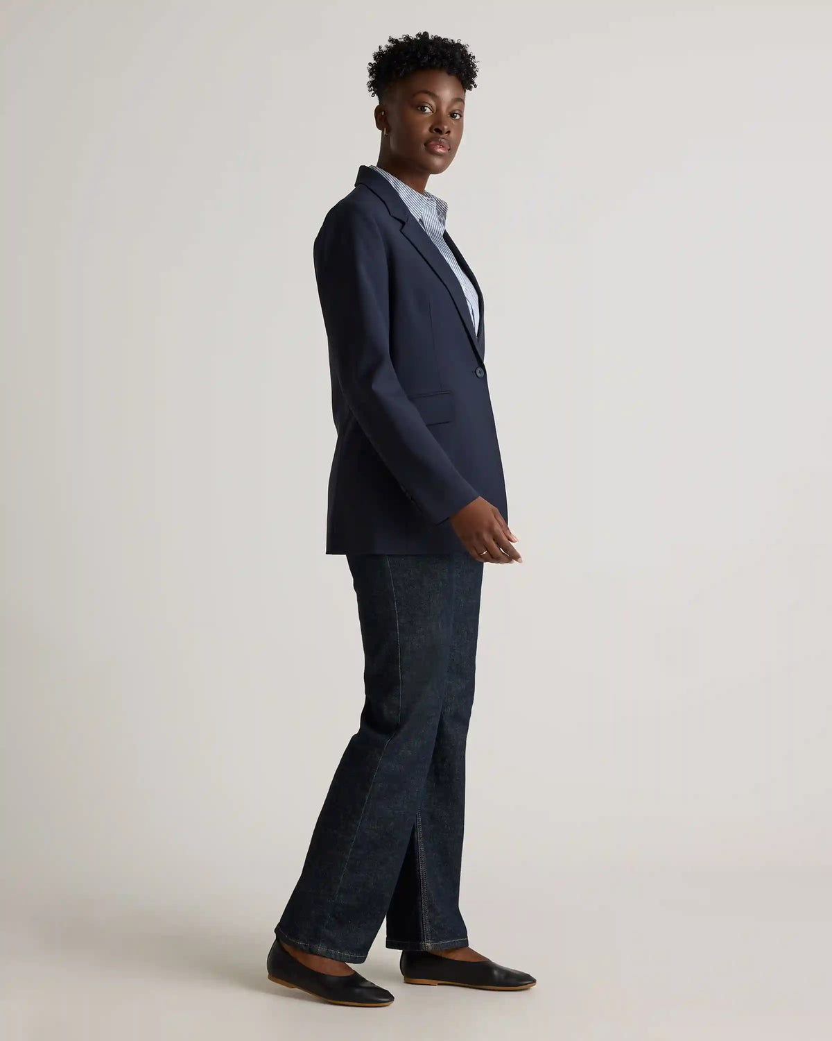Italian Wool Long Blazer