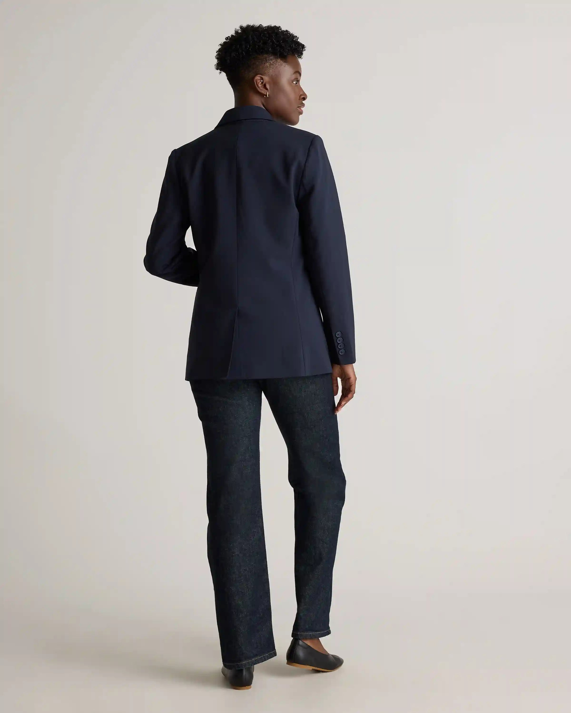 Italian Wool Long Blazer