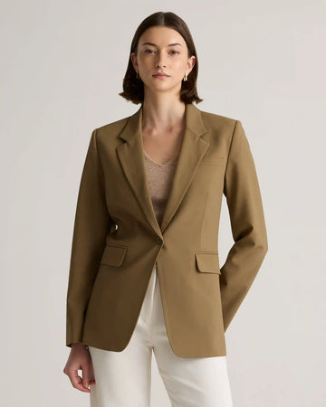 Italian Wool Long Blazer