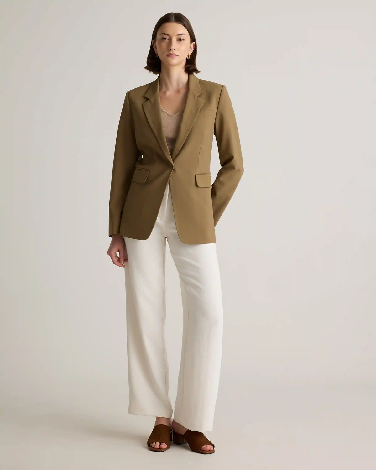 Italian Wool Long Blazer