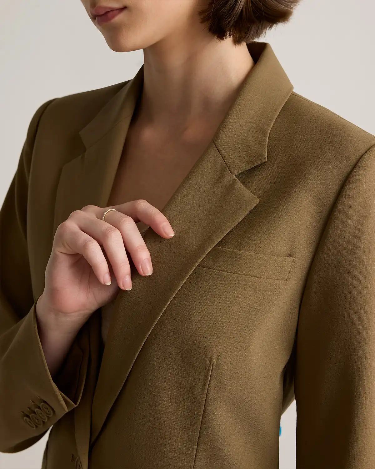Italian Wool Long Blazer