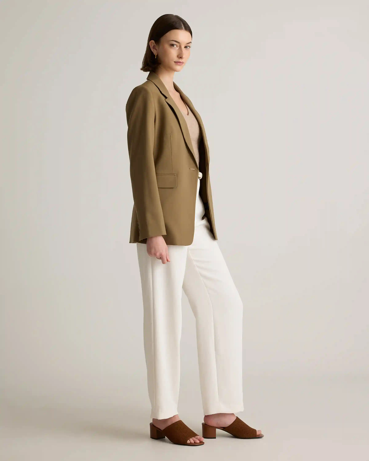 Italian Wool Long Blazer