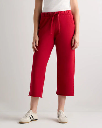 Organic French Terry Cropped Wide Leg Pants