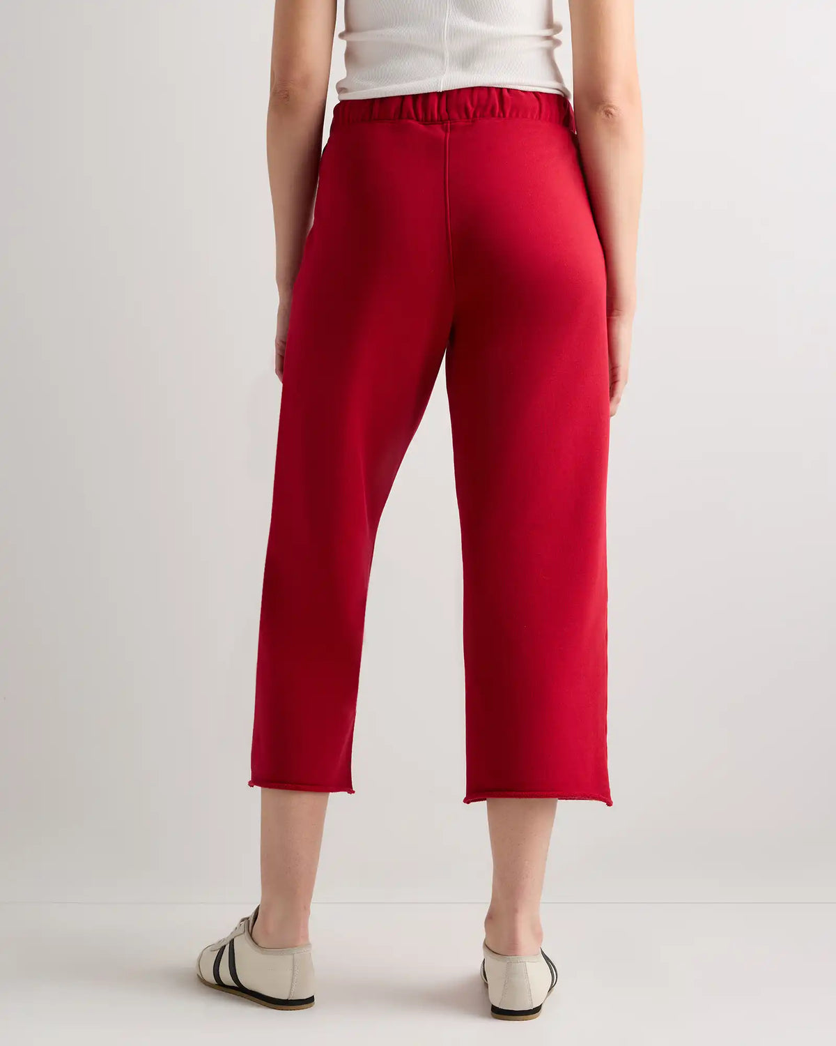 Organic French Terry Cropped Wide Leg Pants