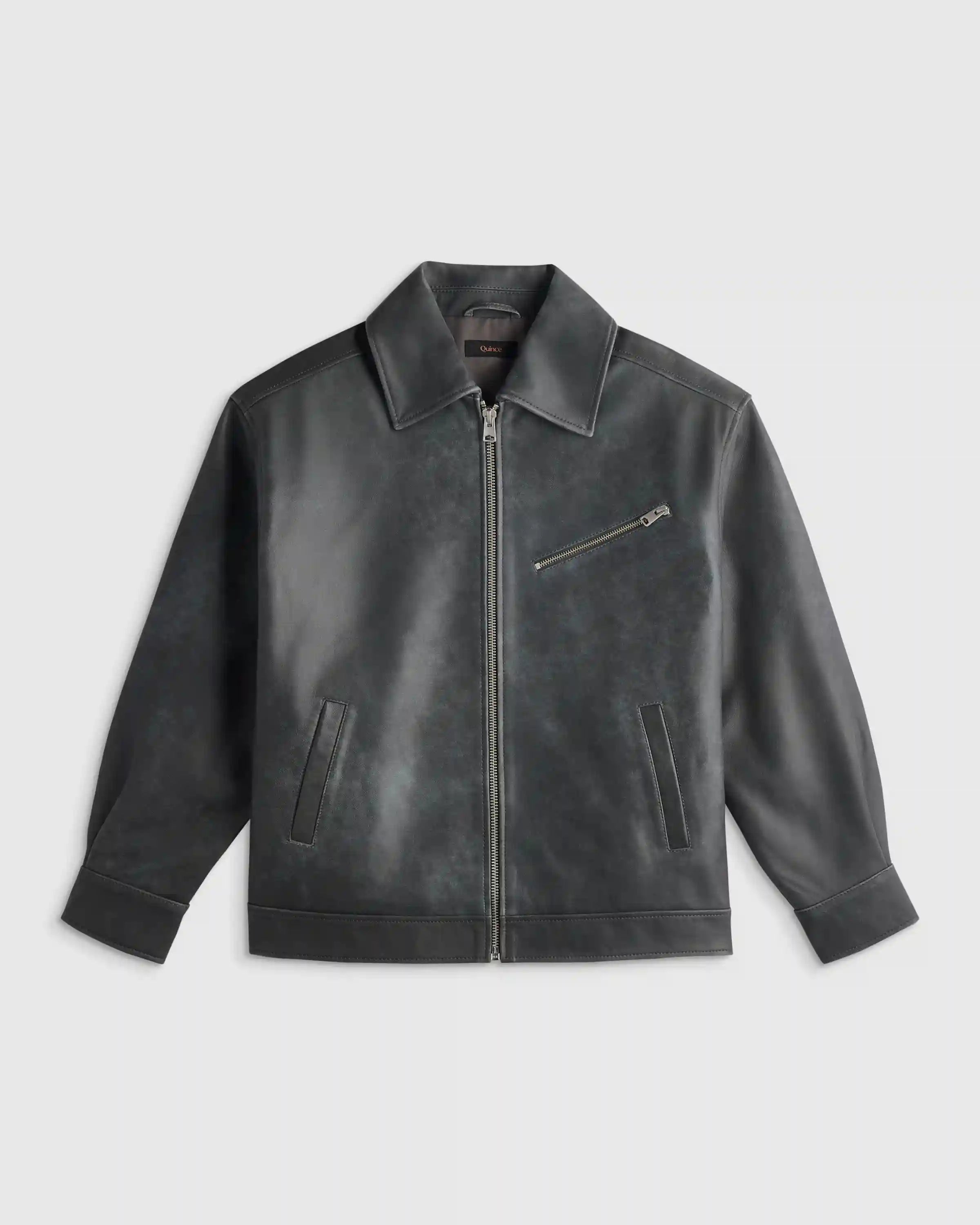 100% Leather Oversized Bomber Jacket