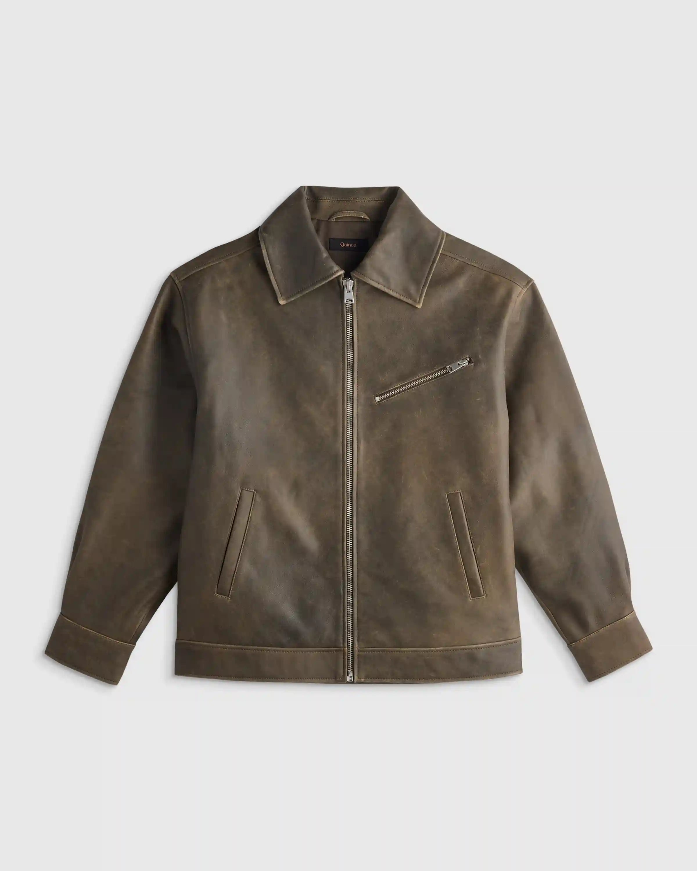 100% Leather Oversized Bomber Jacket