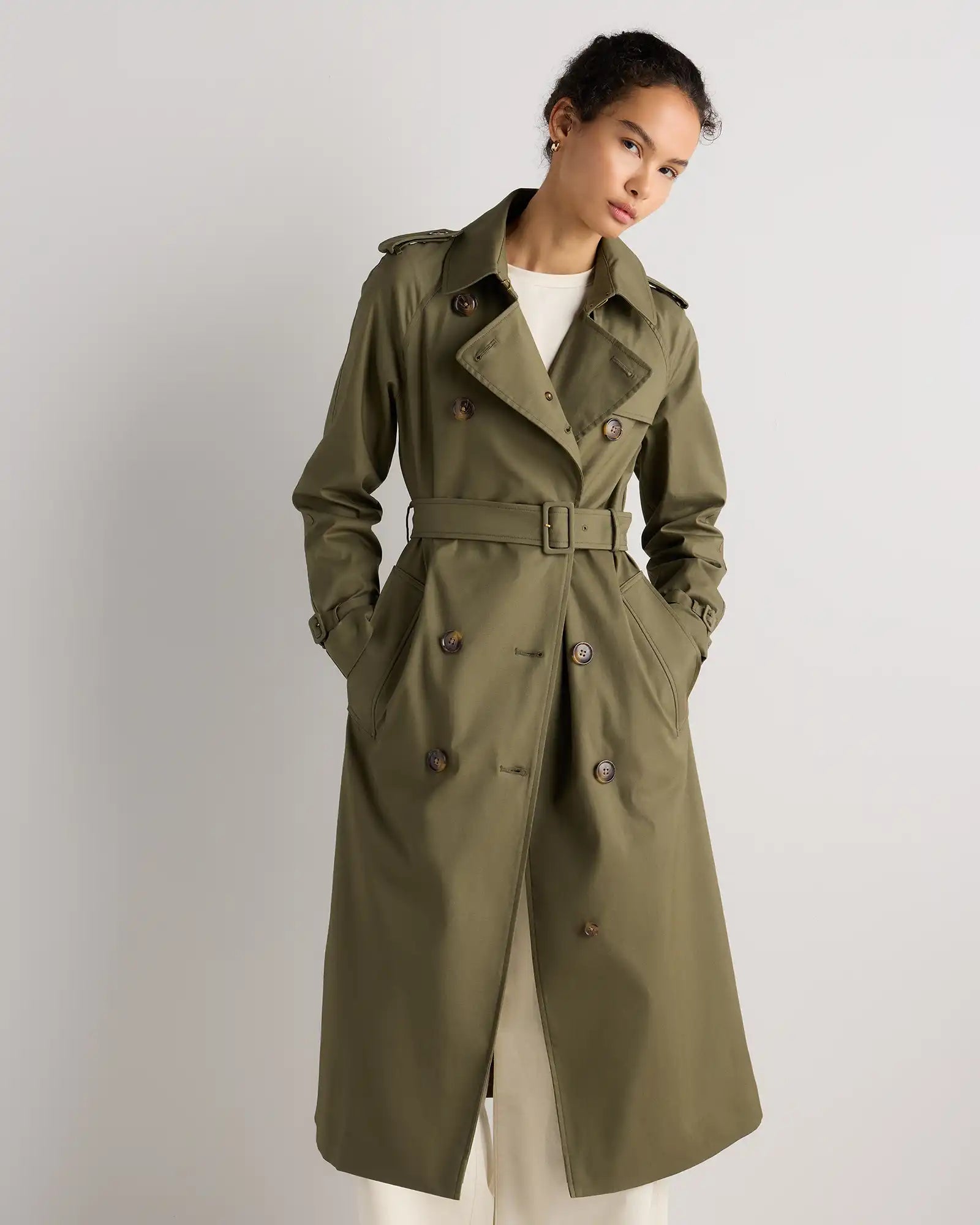 Comfort Stretch Long Trench Coat
