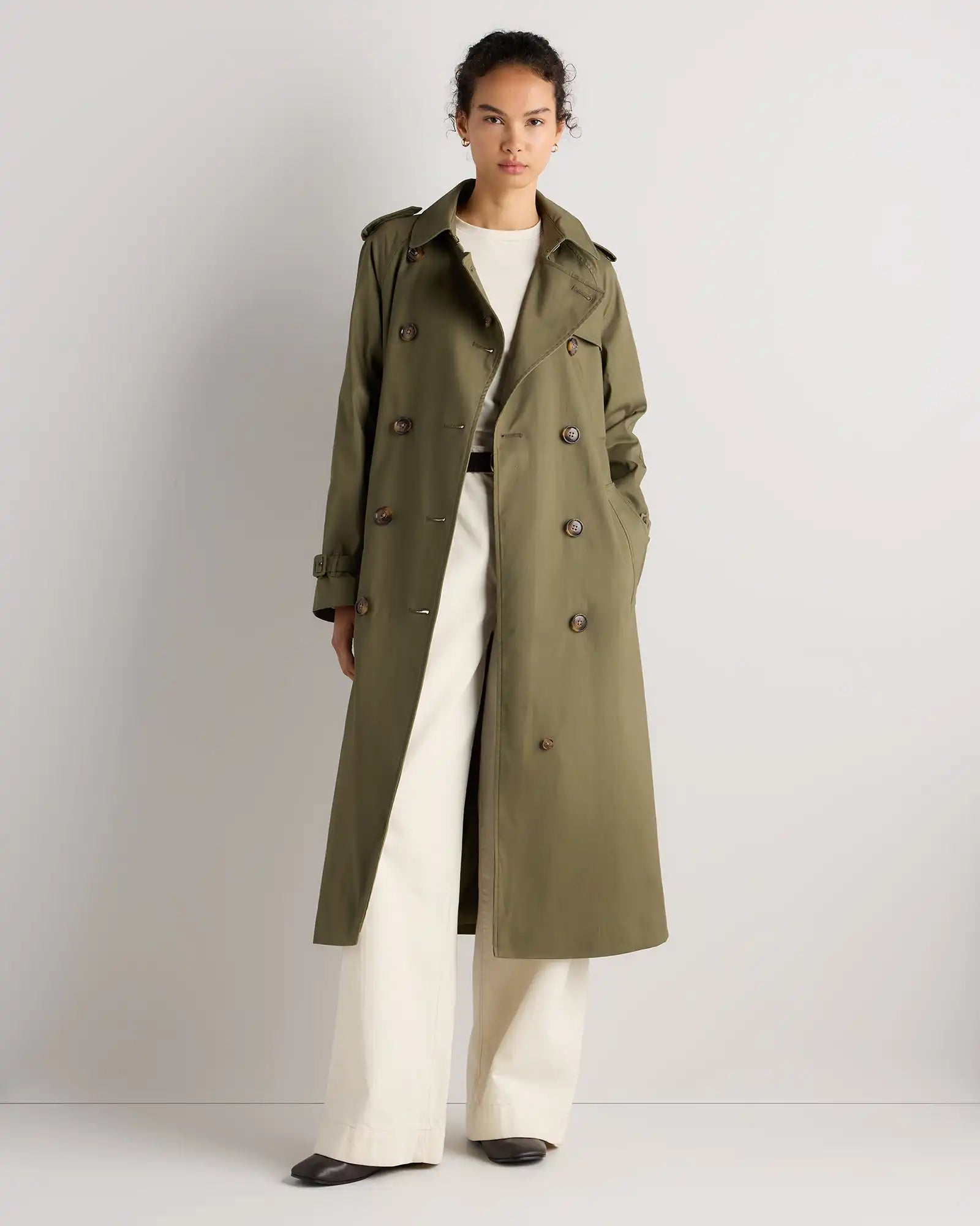 Comfort Stretch Long Trench Coat