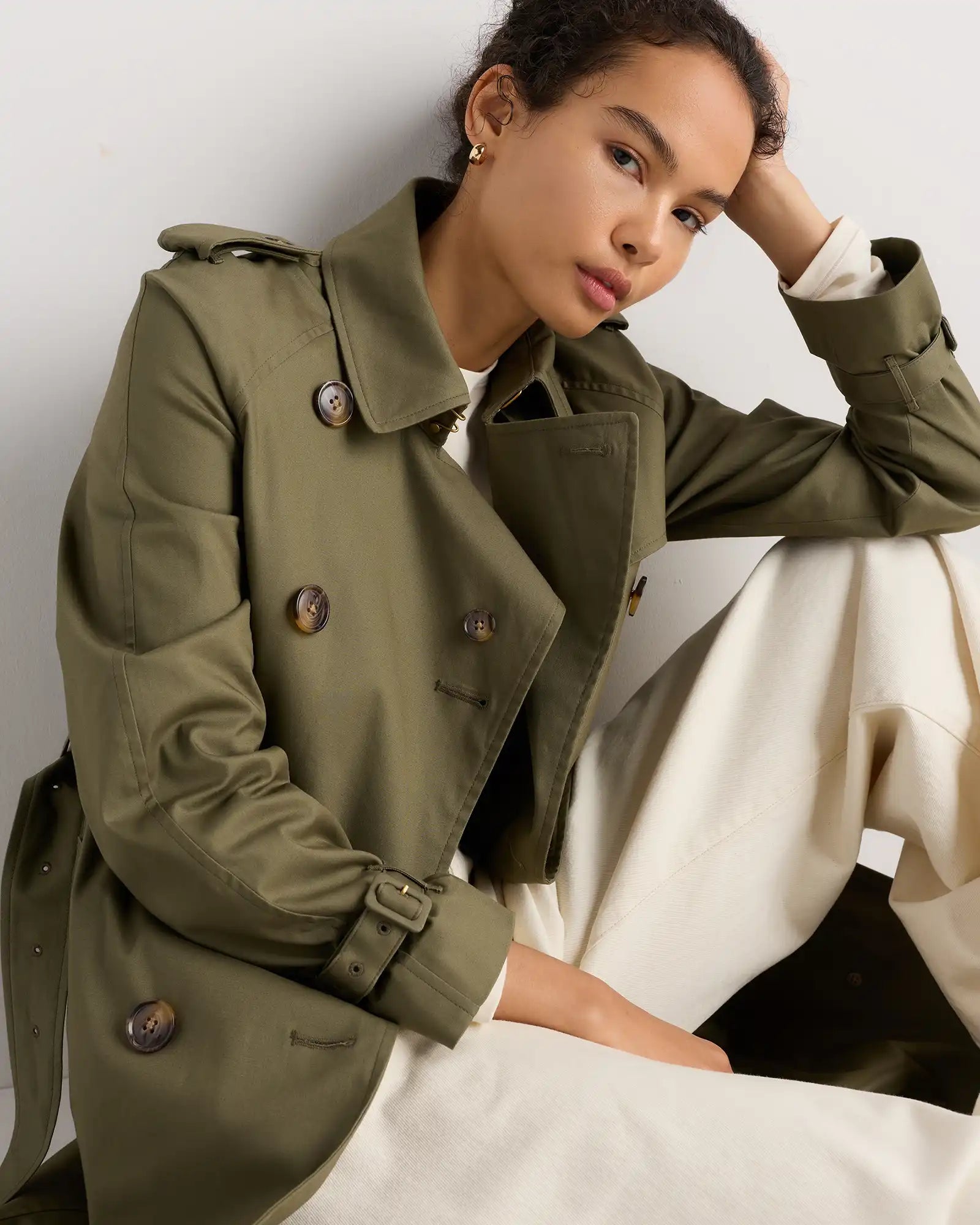 Comfort Stretch Long Trench Coat