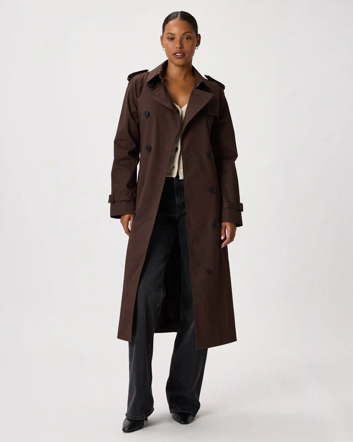 Comfort Stretch Long Trench Coat