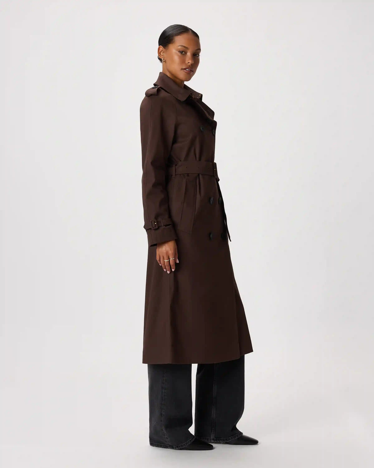 Comfort Stretch Long Trench Coat
