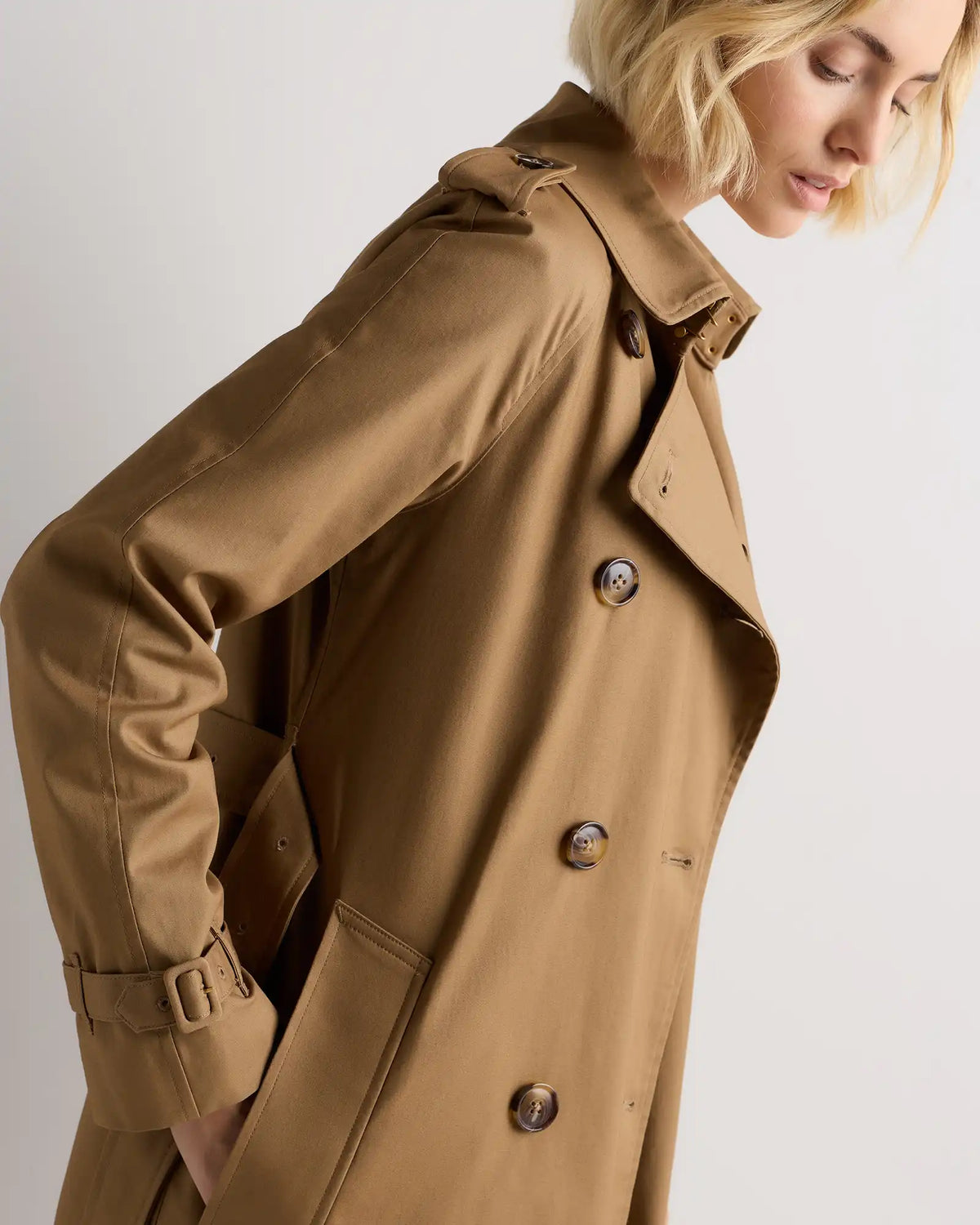 Comfort Stretch Long Trench Coat
