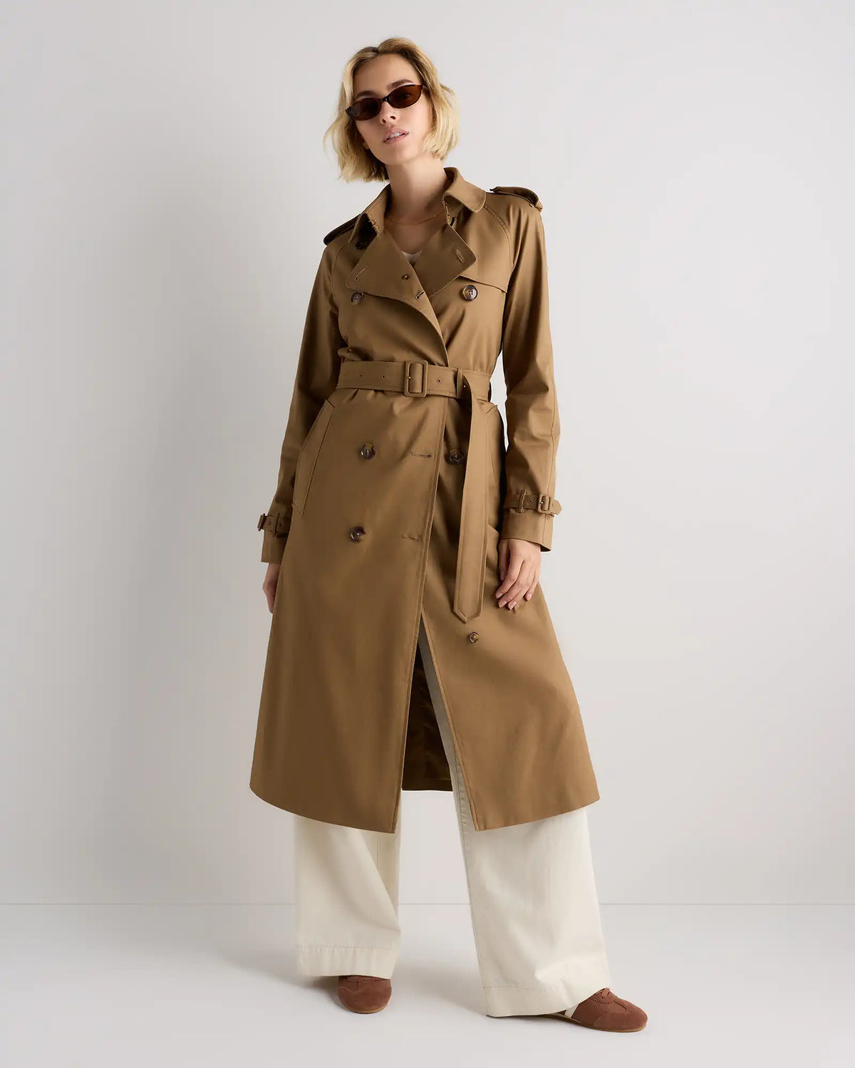 Comfort Stretch Long Trench Coat