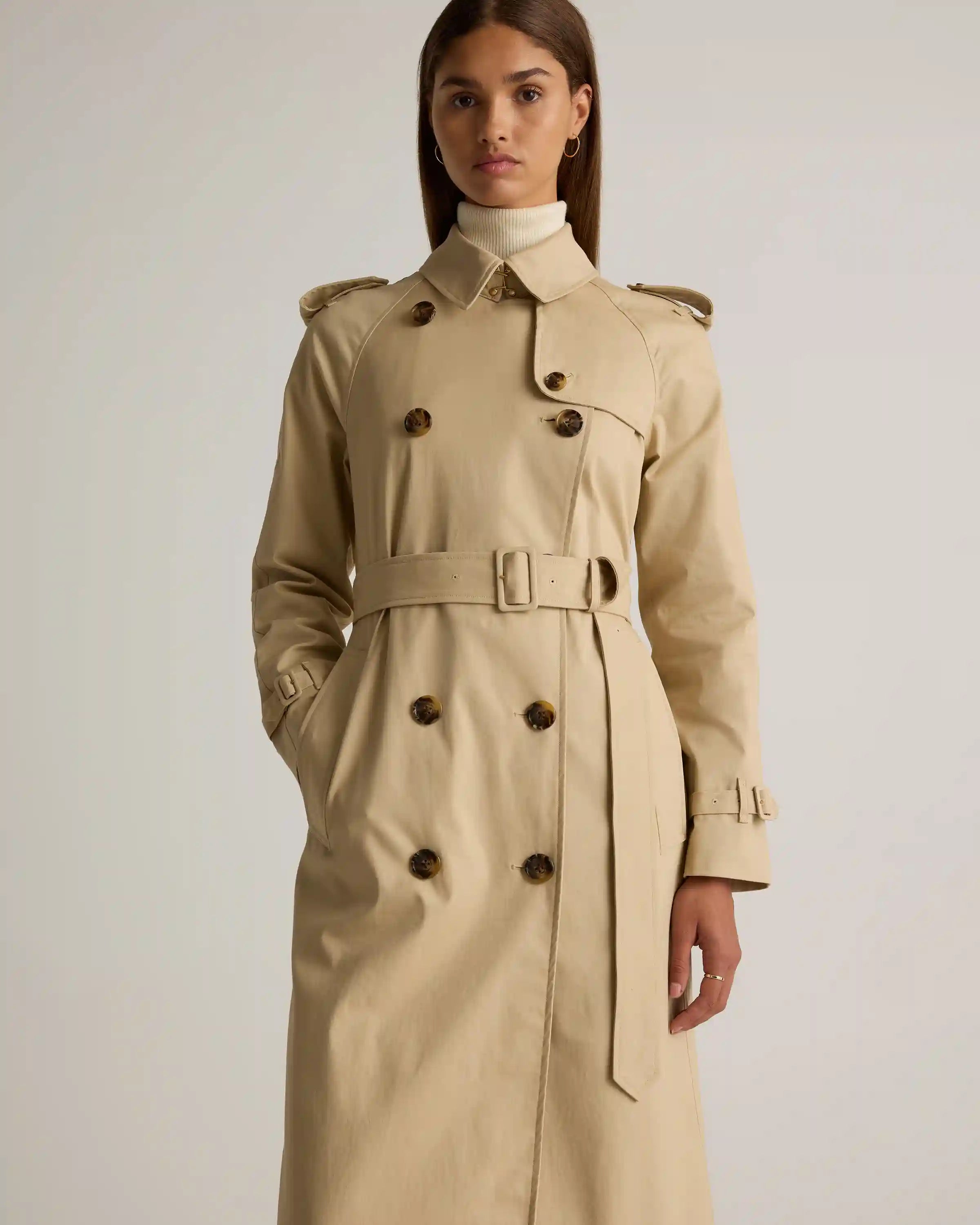 Comfort Stretch Long Trench Coat