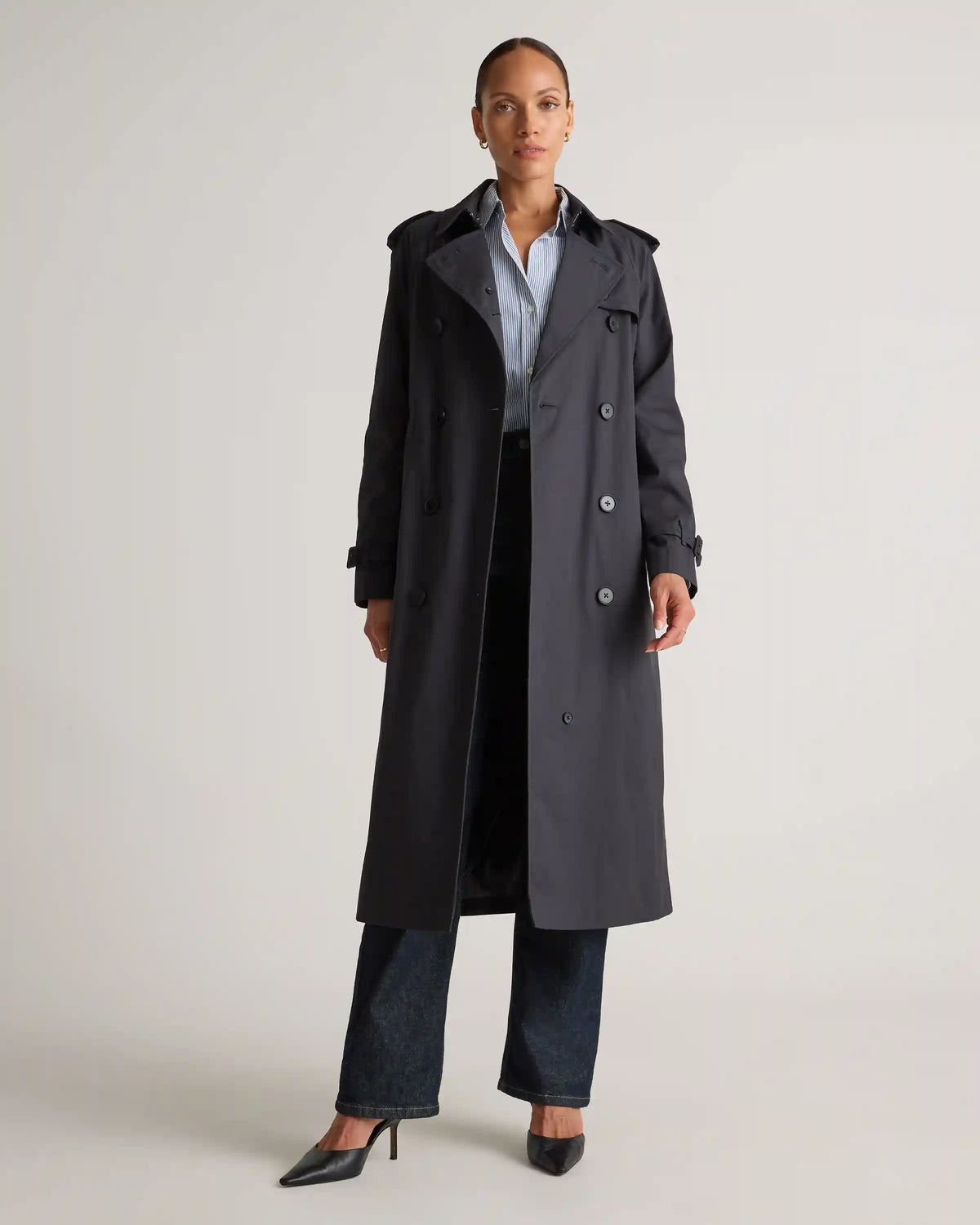 Comfort Stretch Long Trench Coat