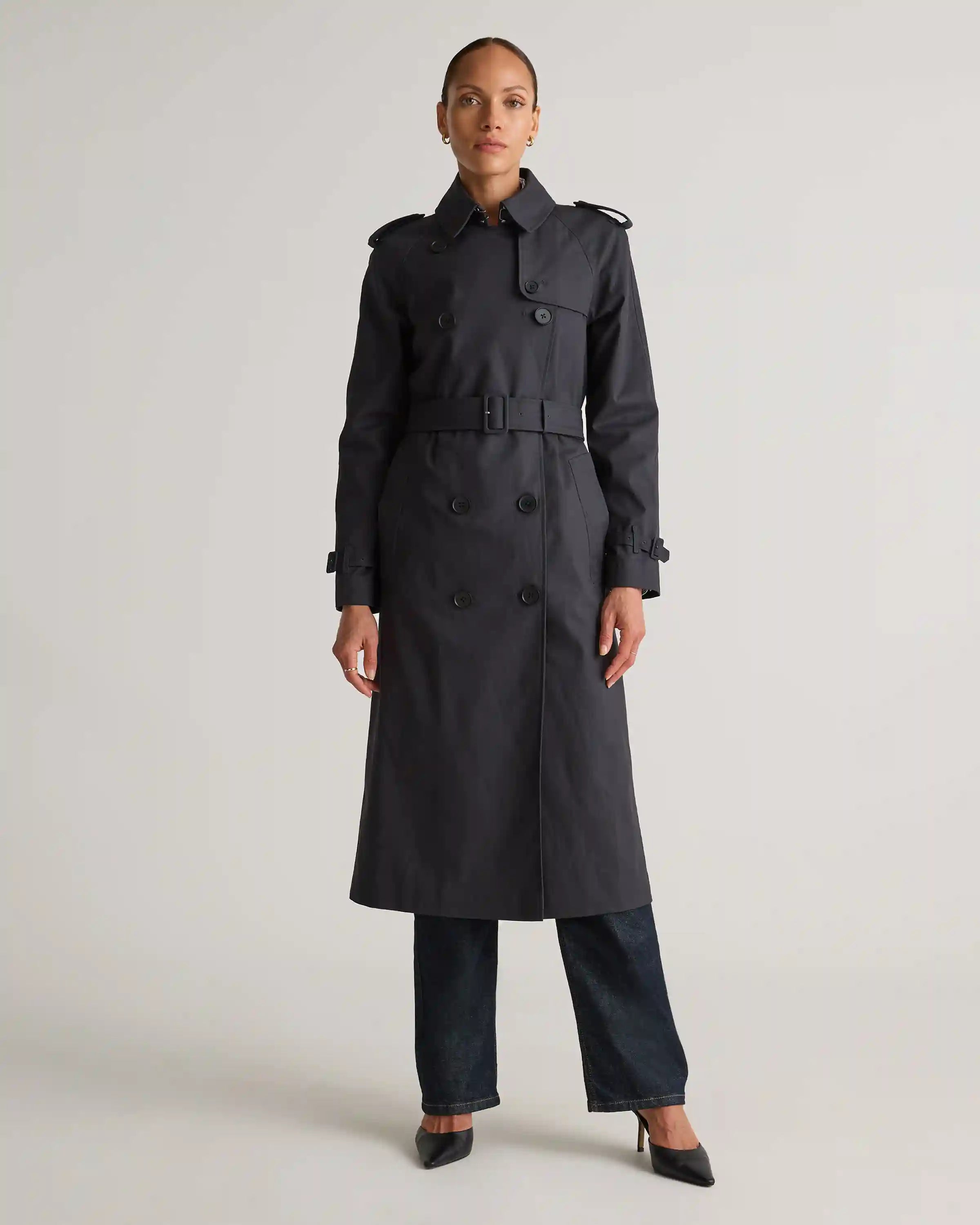 Comfort Stretch Long Trench Coat