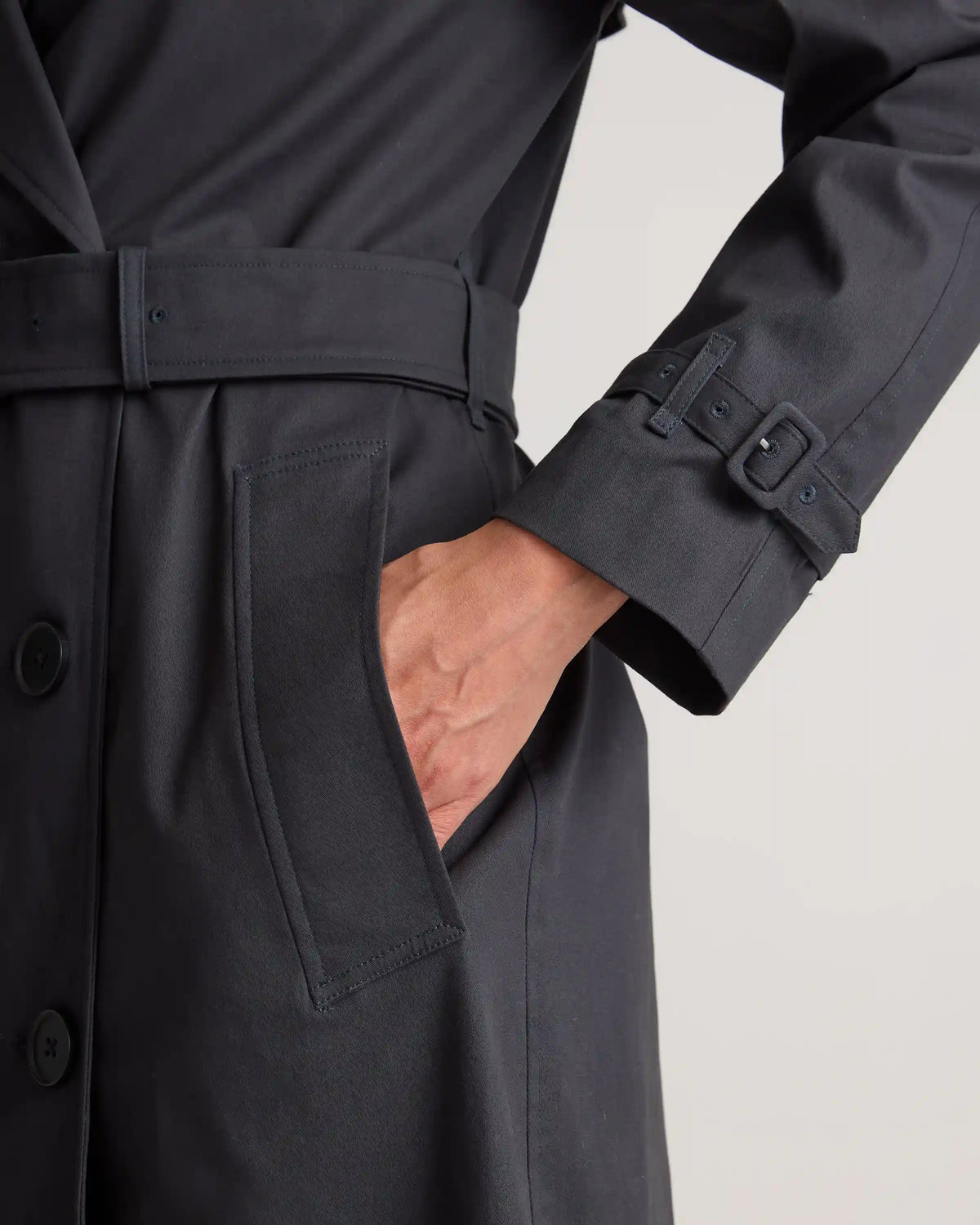 Comfort Stretch Long Trench Coat