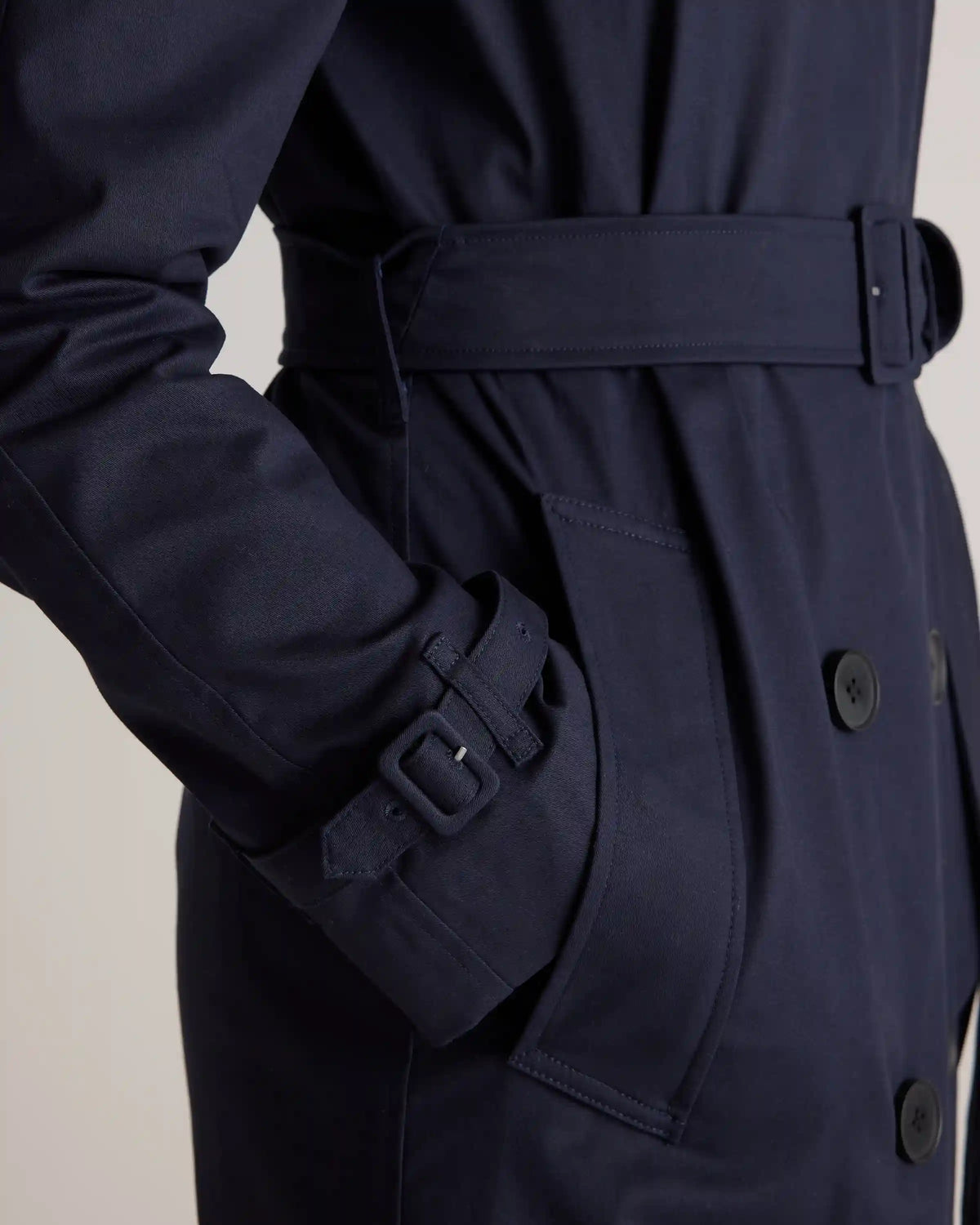 Comfort Stretch Long Trench Coat