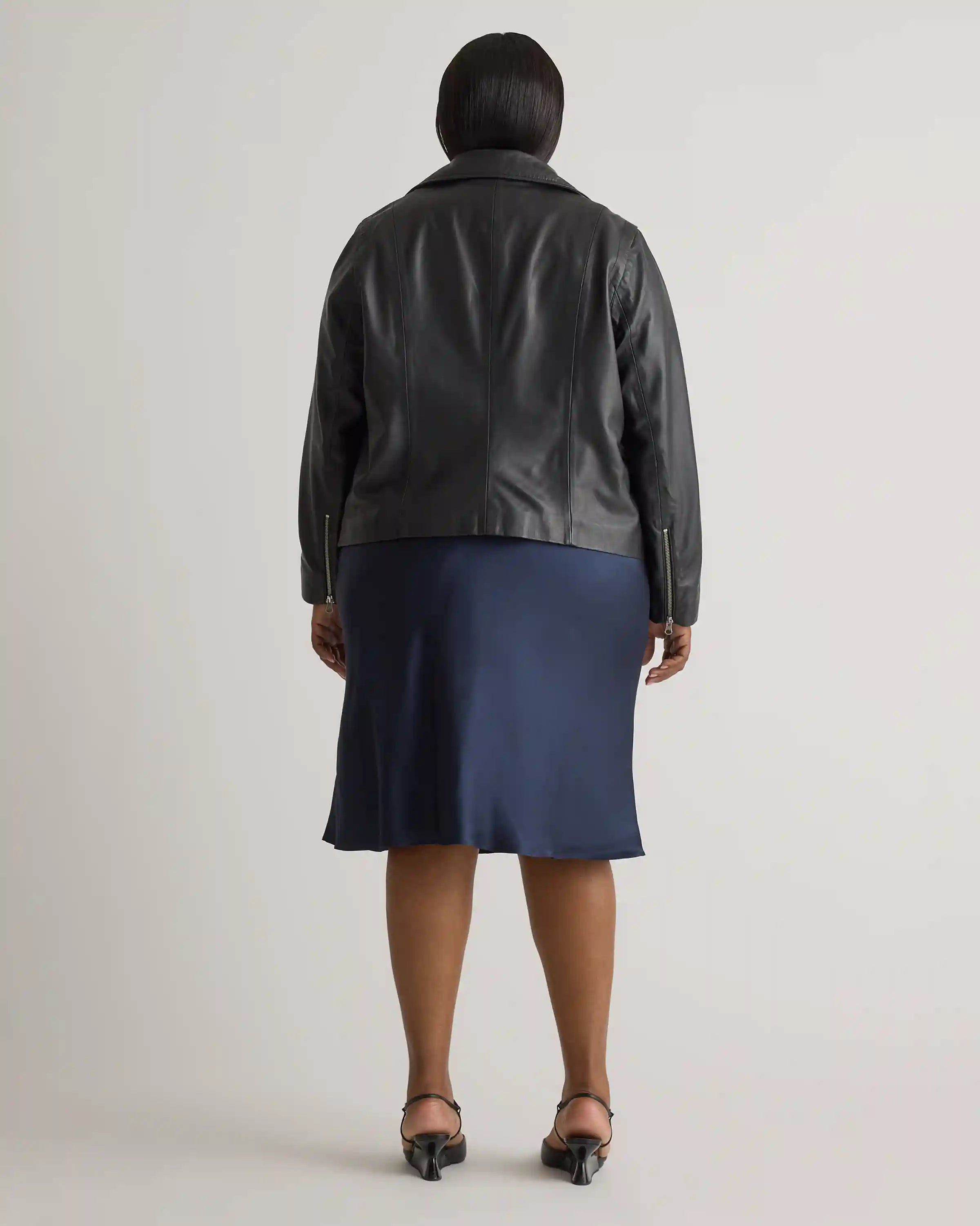 100% Washed Leather Biker Jacket