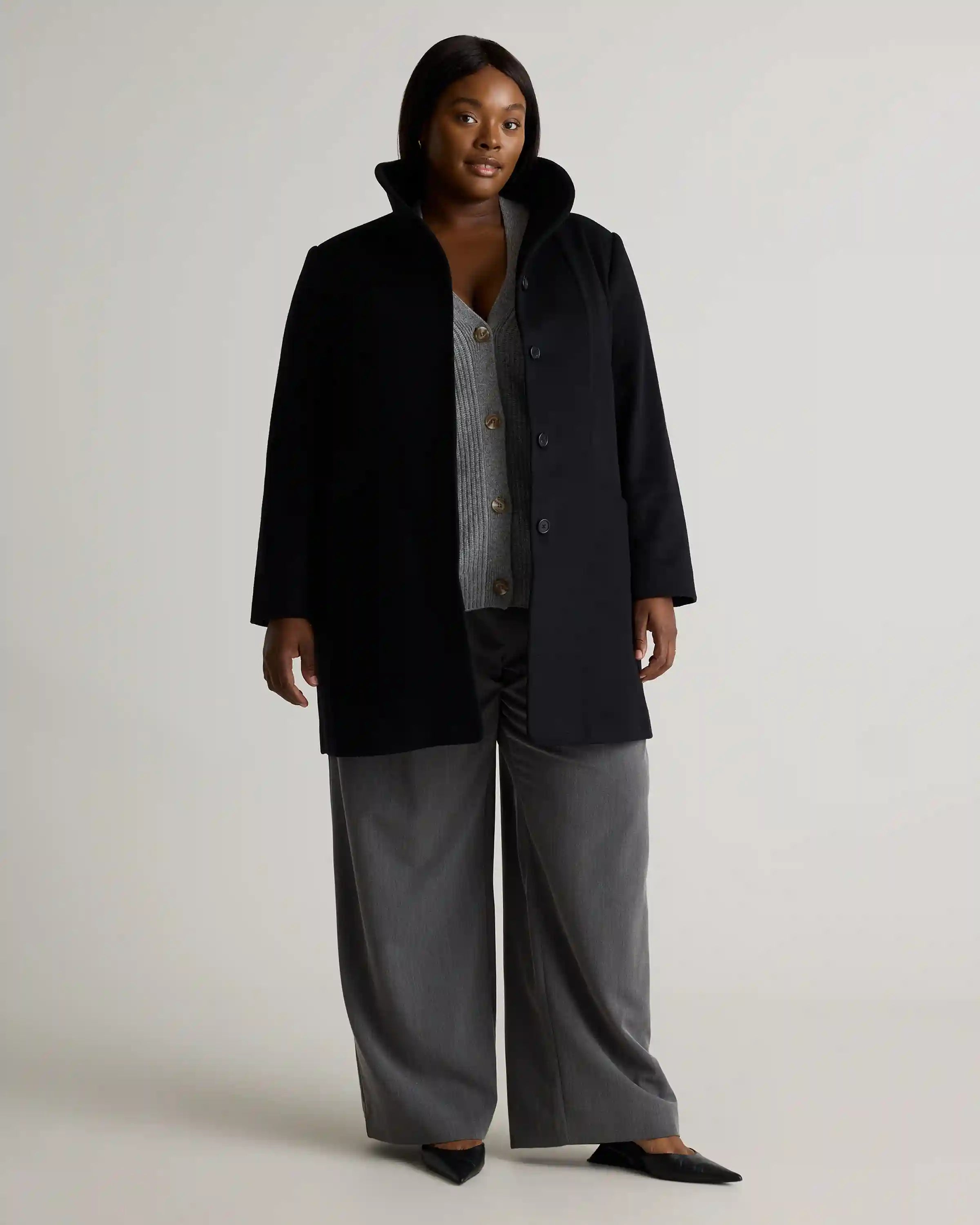 Italian Wool Cocoon Coat