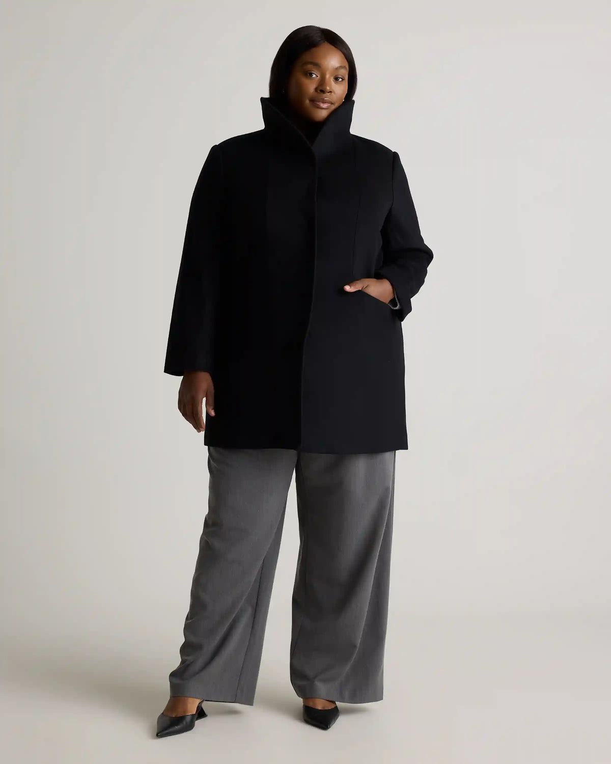 Italian Wool Cocoon Coat