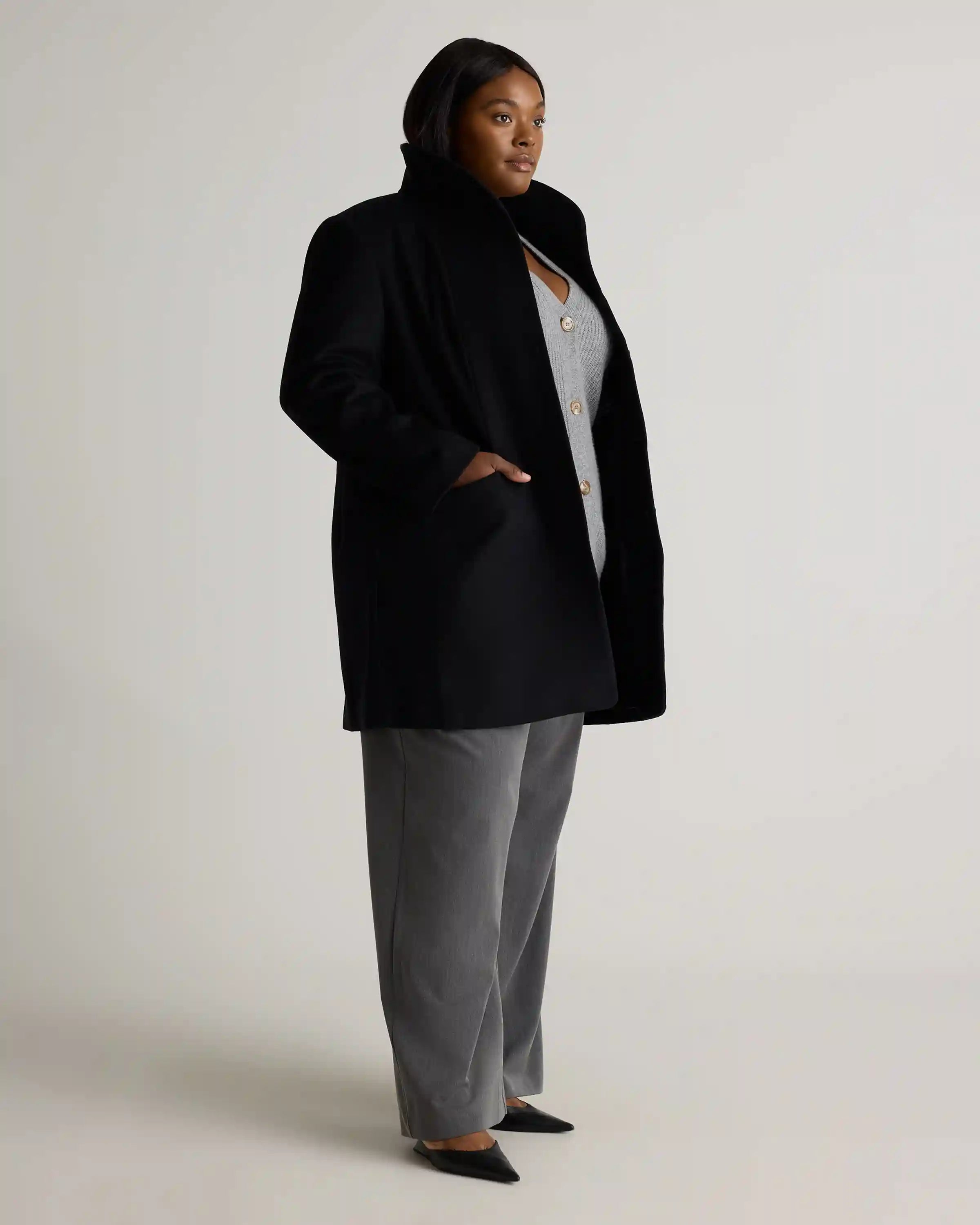 Italian Wool Cocoon Coat