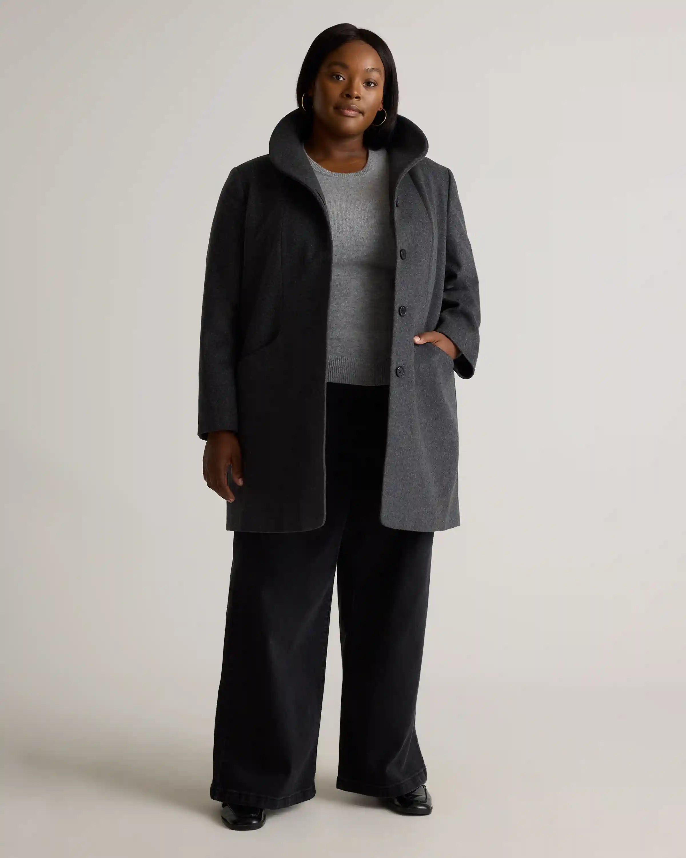 Italian Wool Cocoon Coat