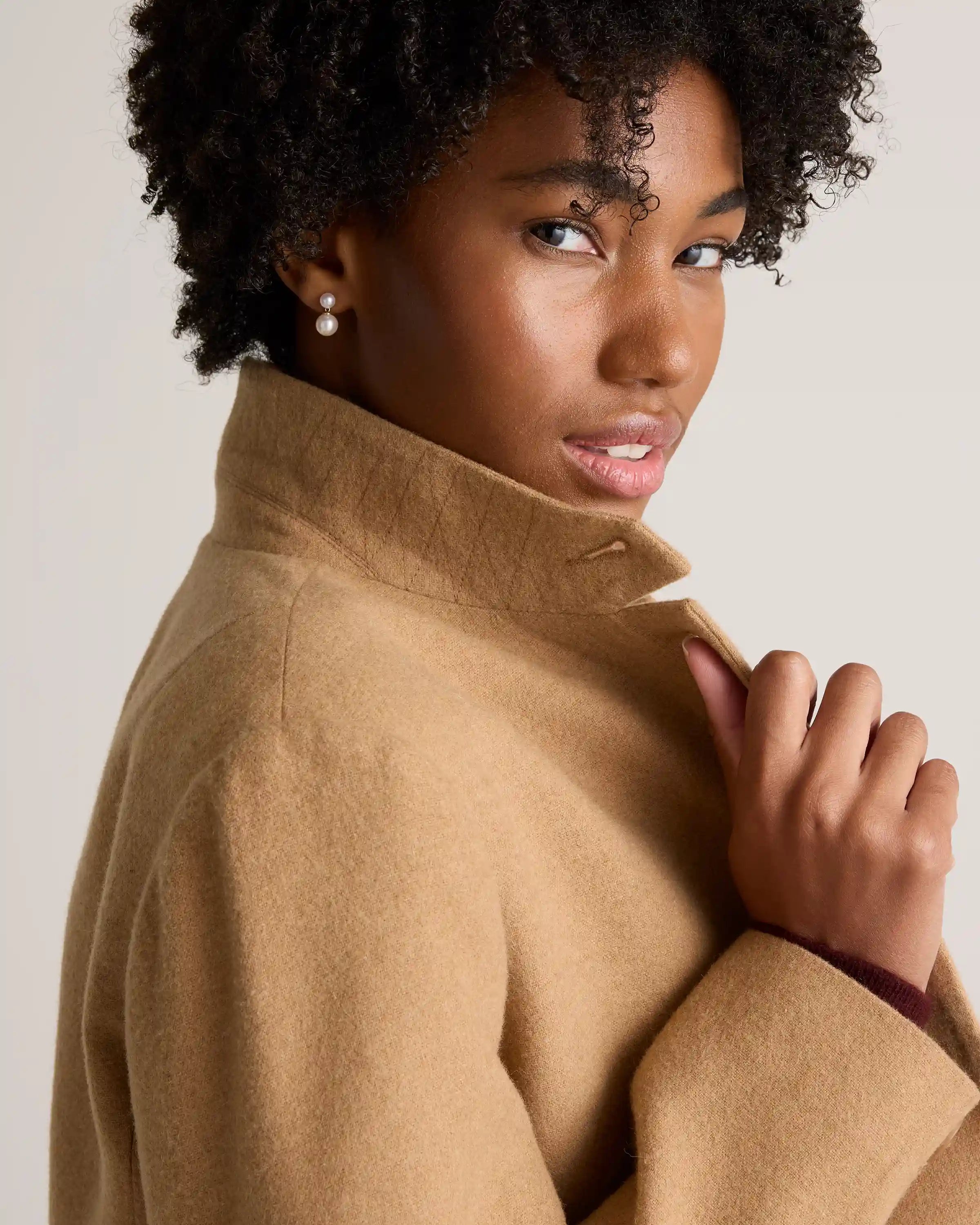 Italian Wool Stand Collar Blazer