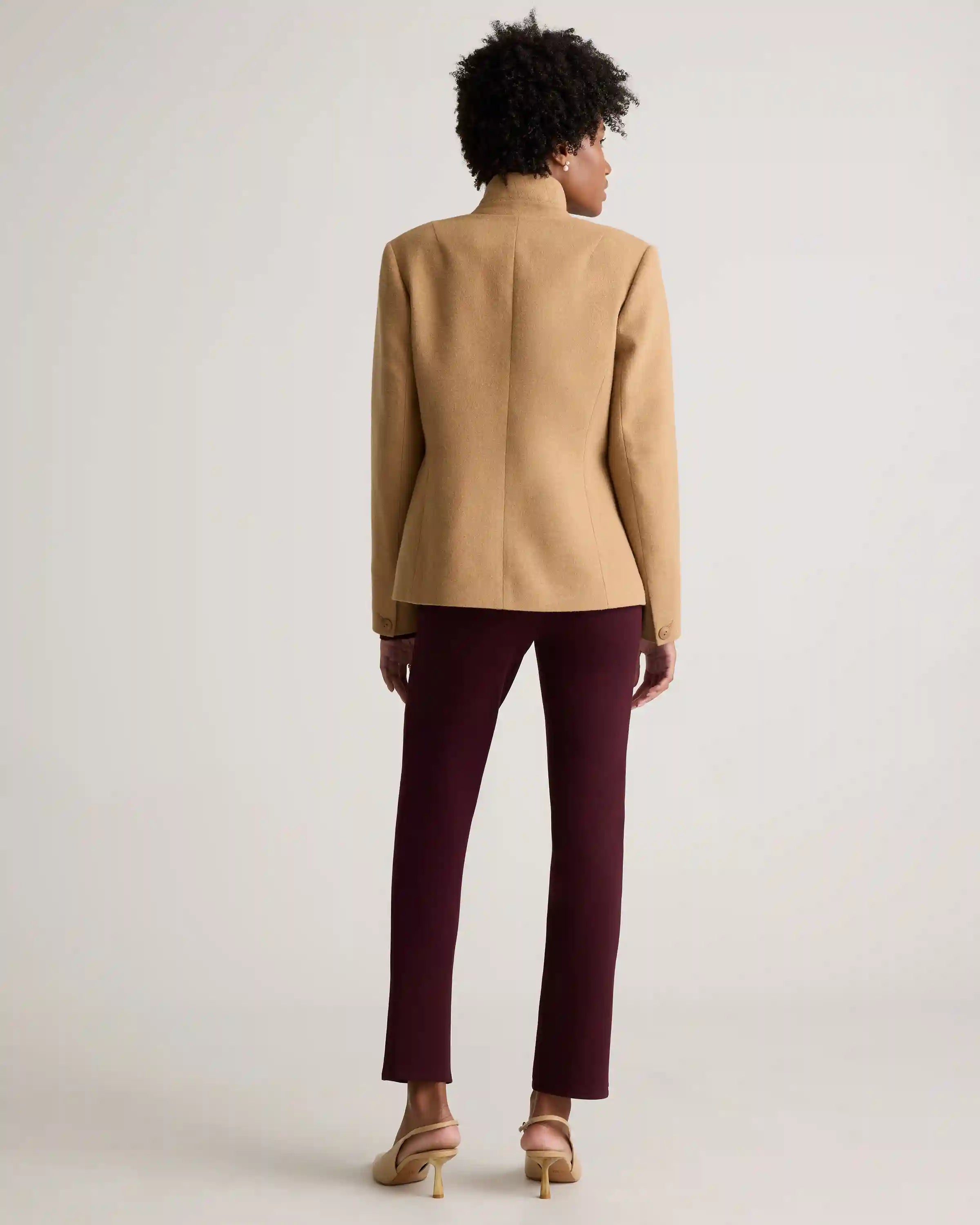 Italian Wool Stand Collar Blazer