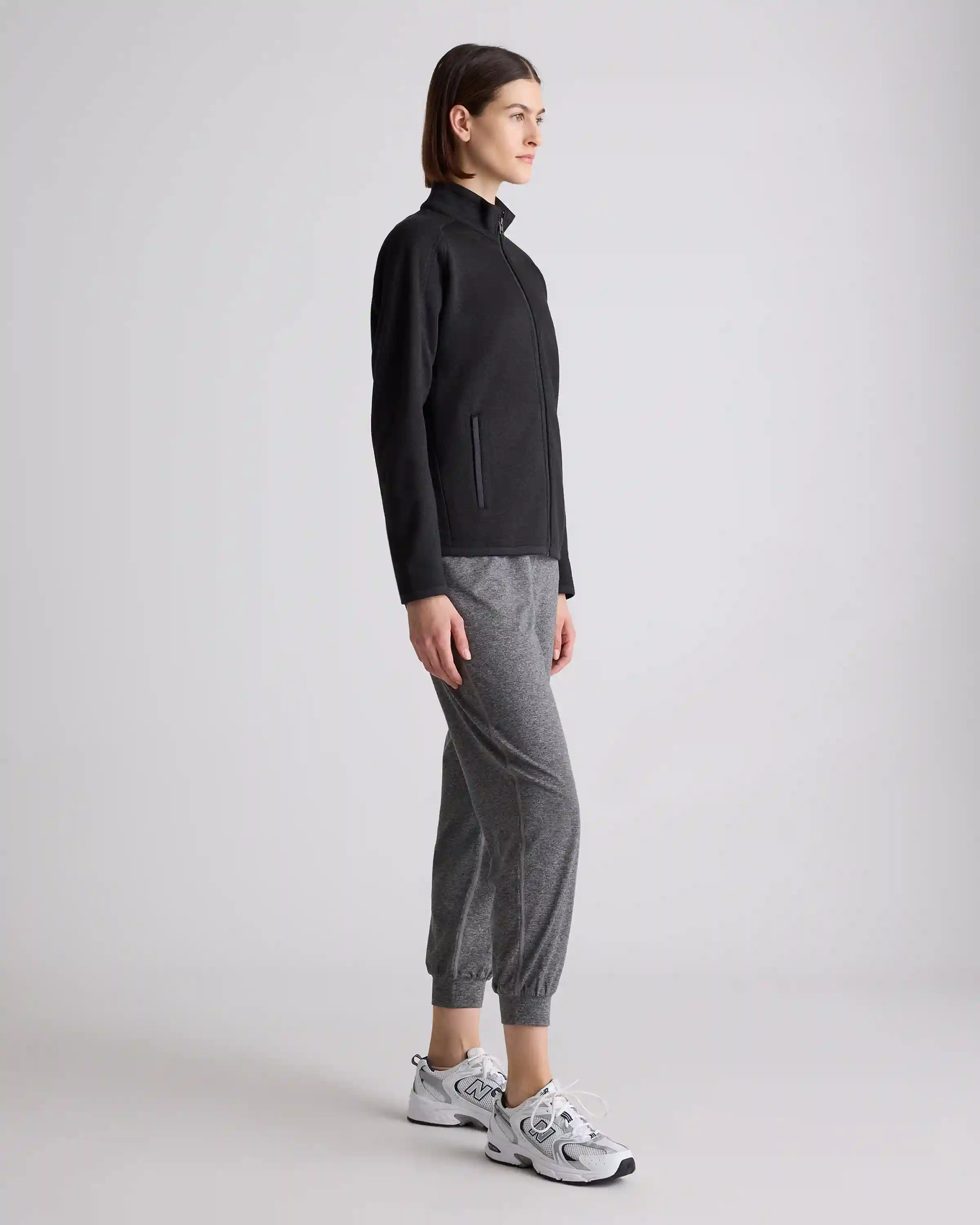 Sweater-Knit Fleece Full-Zip Jacket