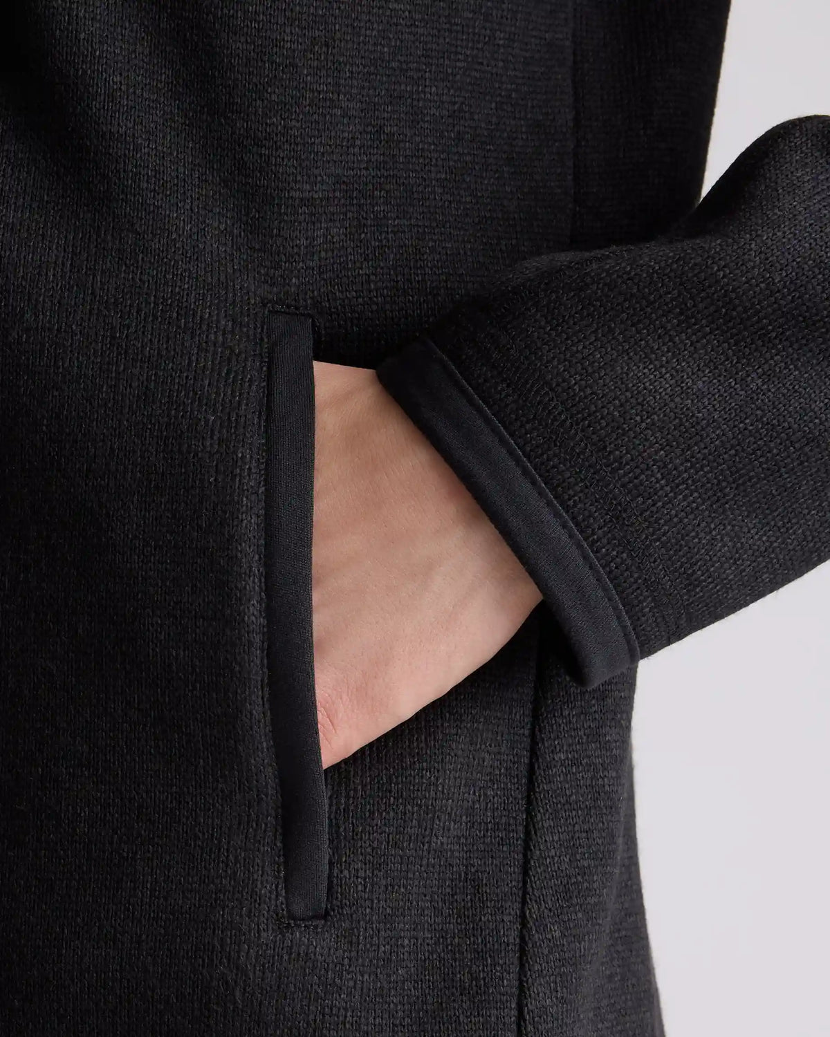 Sweater-Knit Fleece Full-Zip Jacket