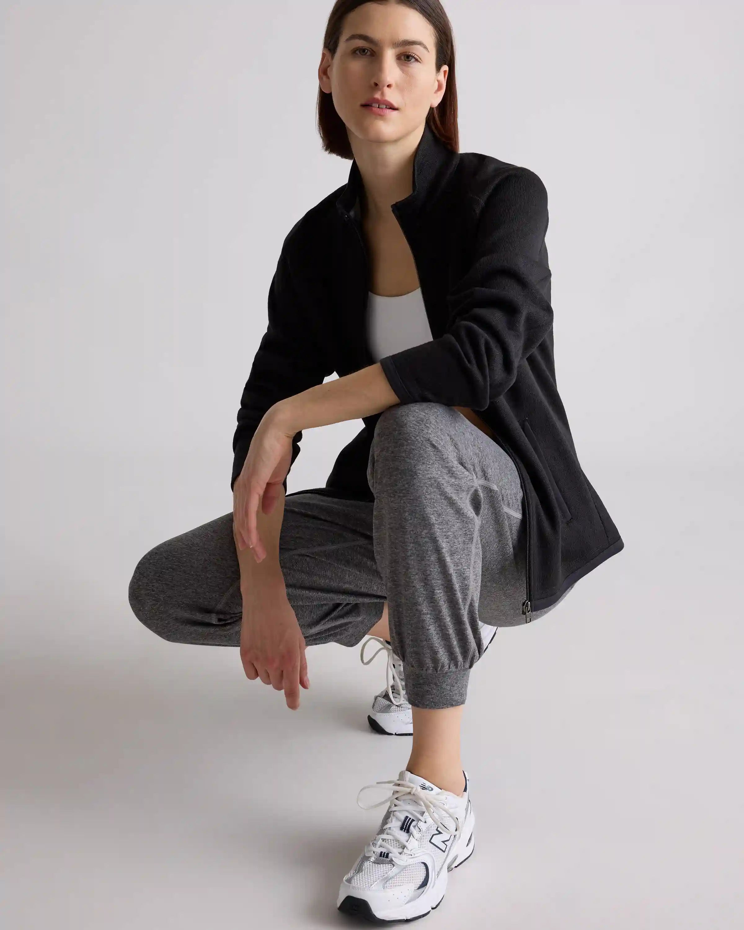 Sweater-Knit Fleece Full-Zip Jacket