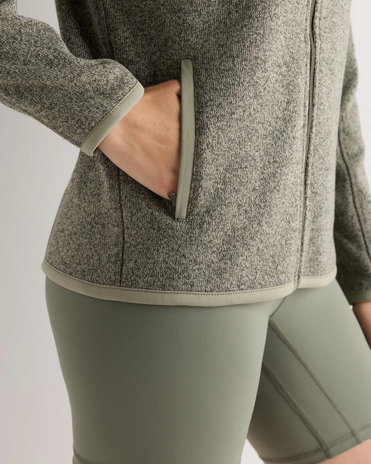 Sweater-Knit Fleece Full-Zip Jacket
