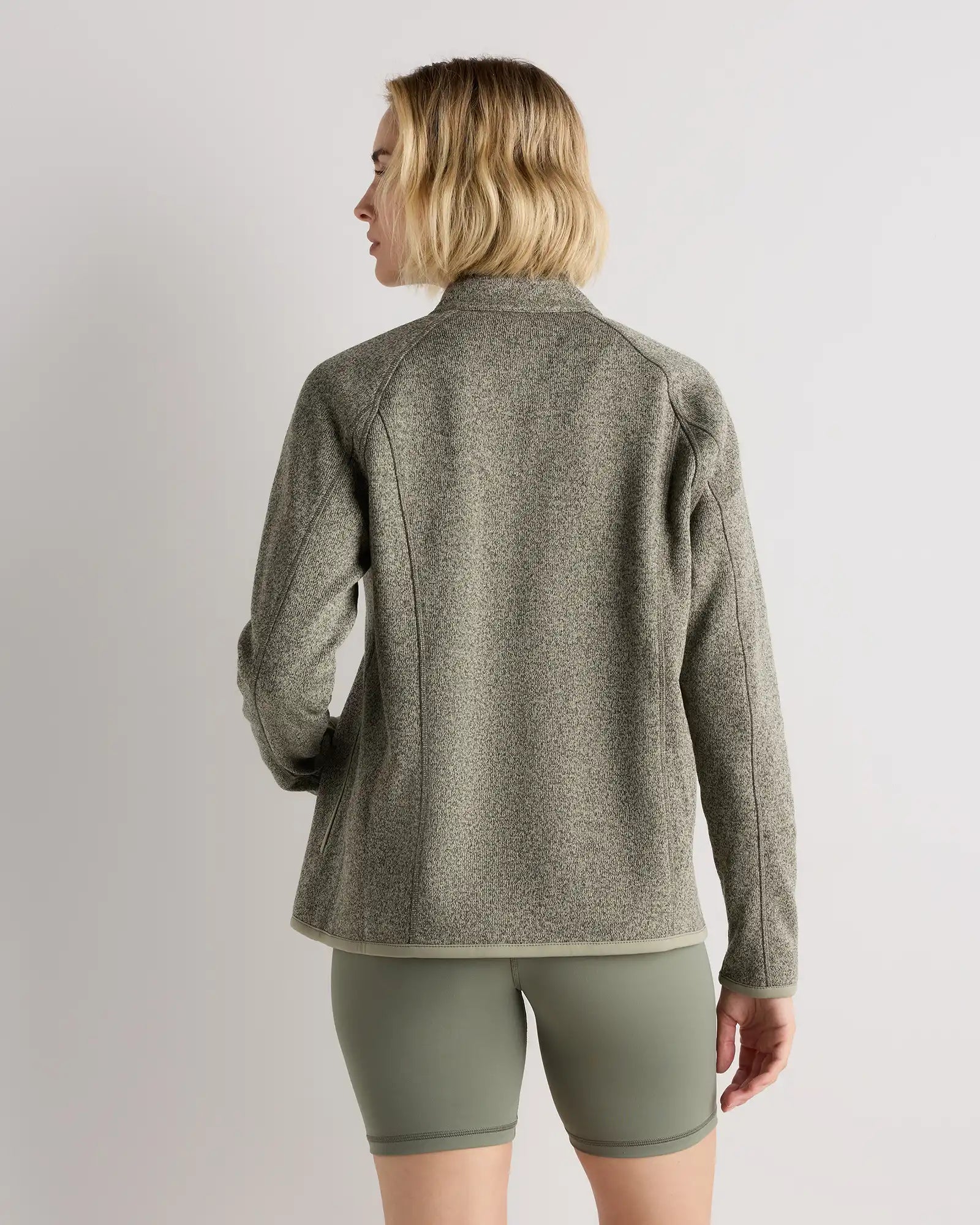 Sweater-Knit Fleece Full-Zip Jacket