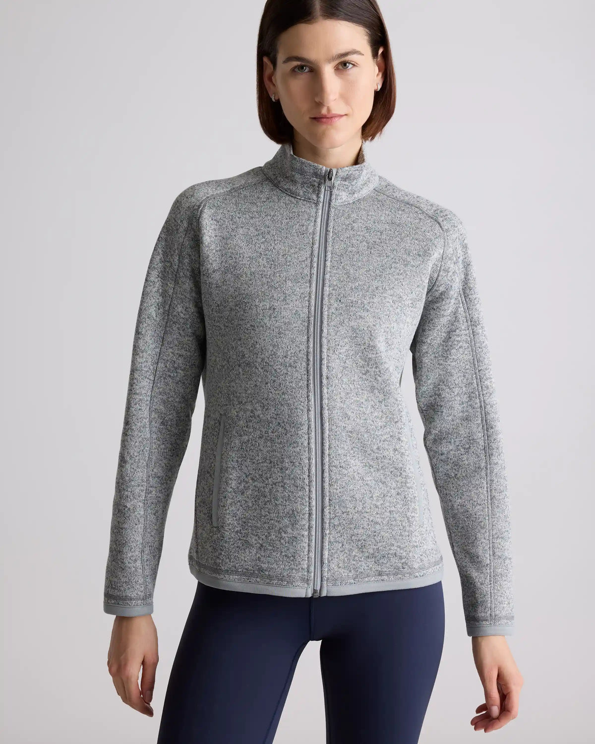 Sweater-Knit Fleece Full-Zip Jacket